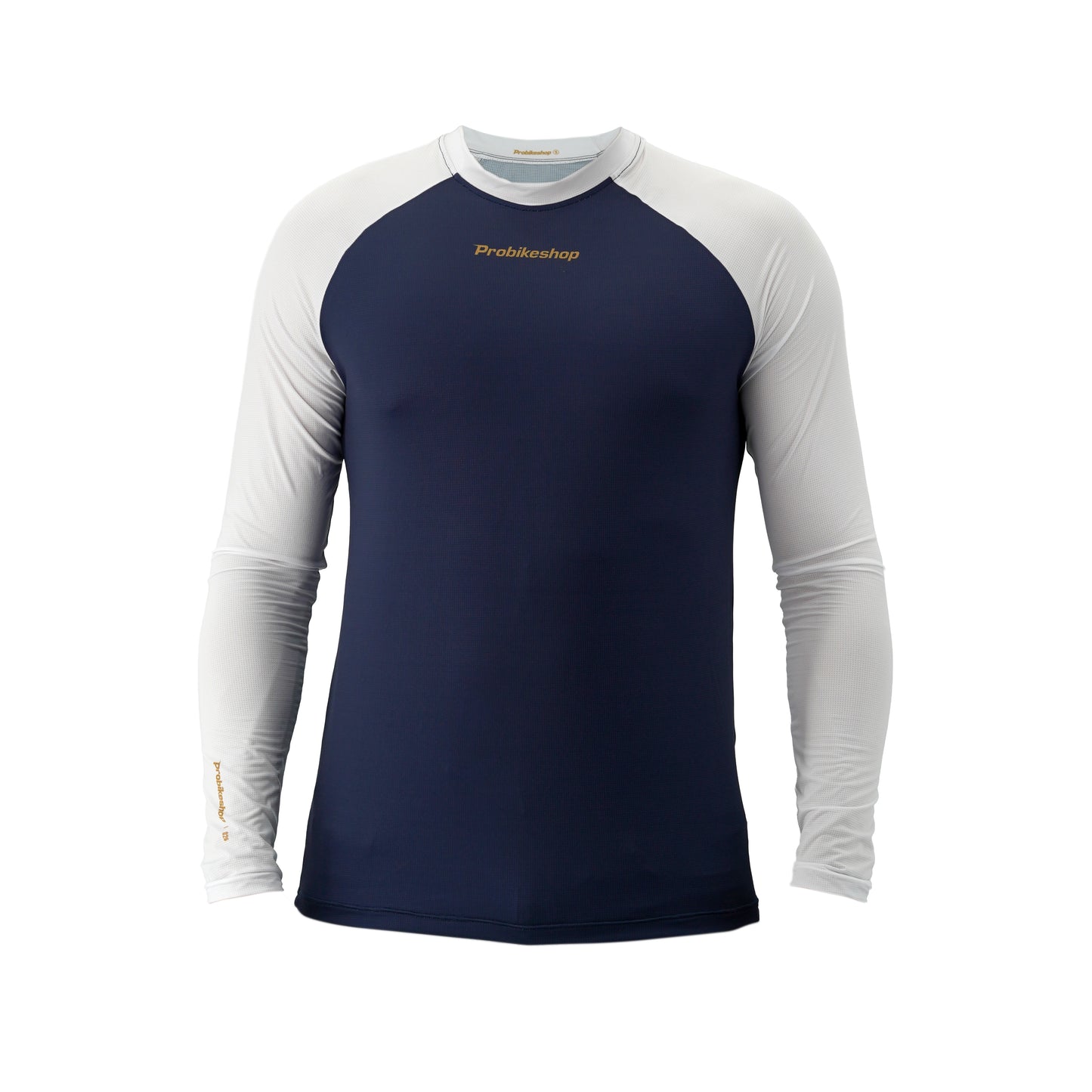 Maillot PROBIKESHOP By CHEF DE FILE FREERIDE Manches Longues Marine/Blanc