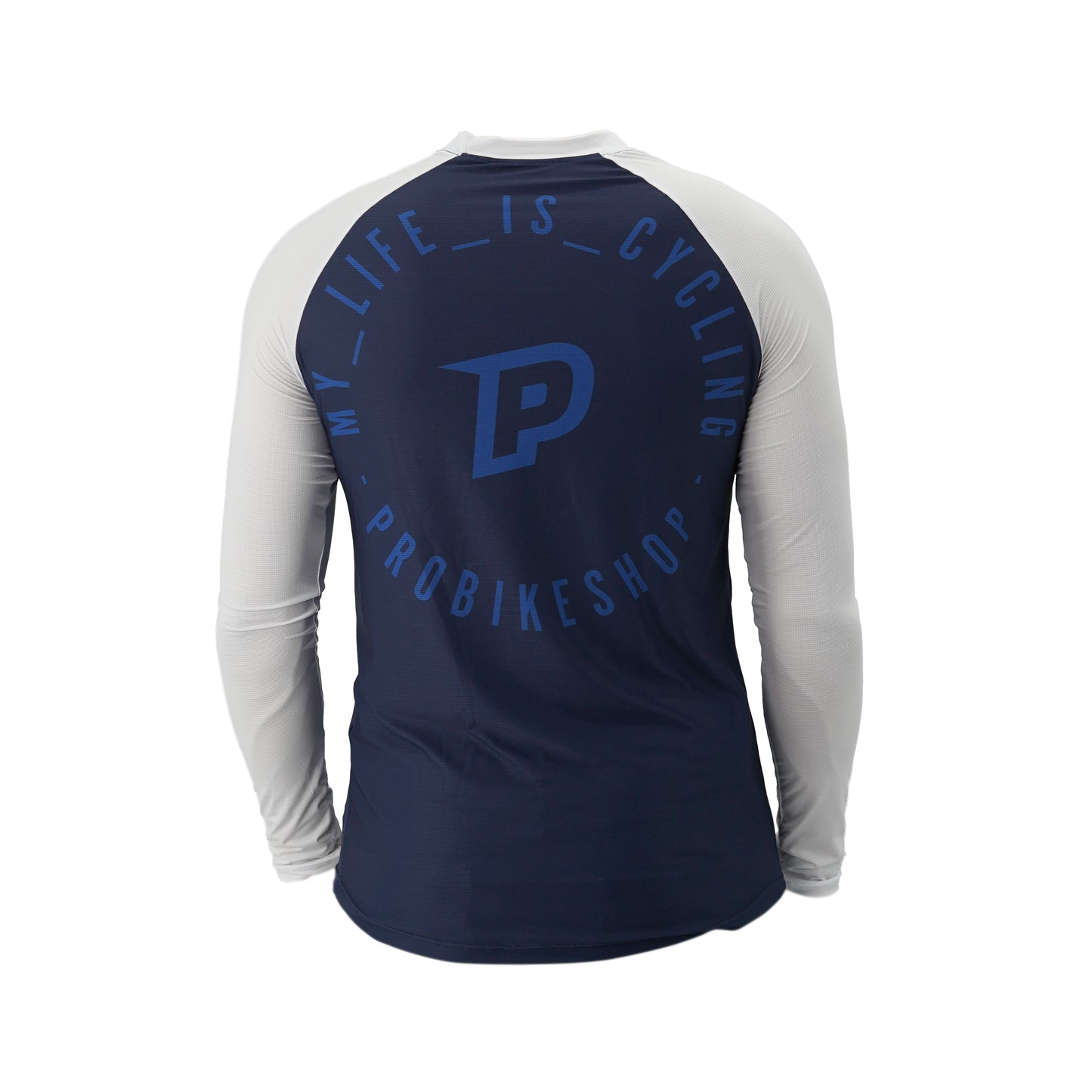Maillot PROBIKESHOP By CHEF DE FILE FREERIDE Manches Longues Marine/Blanc