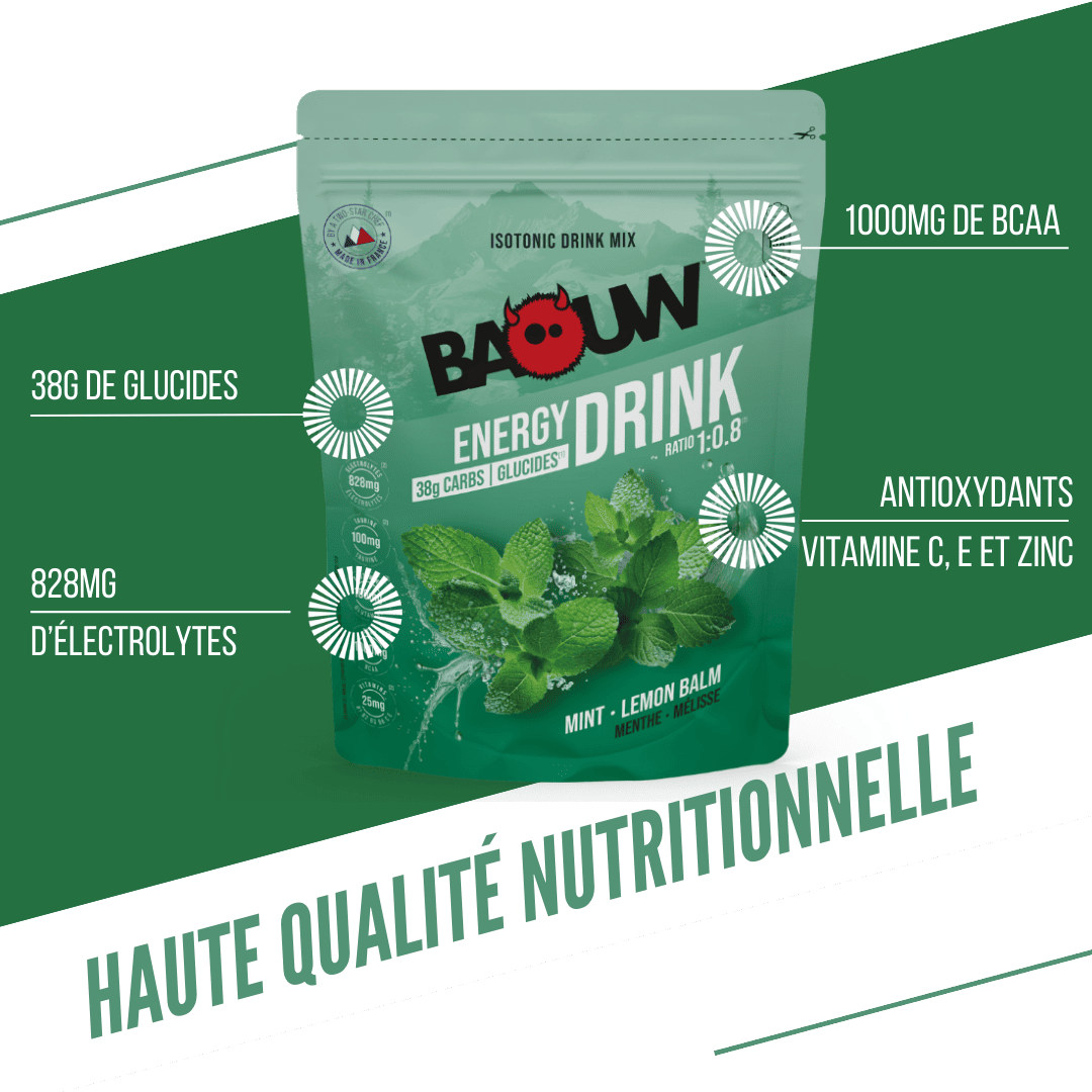 Boisson Énergétique BAOUW ISOTONIC (585g) Menthe/Mélisse