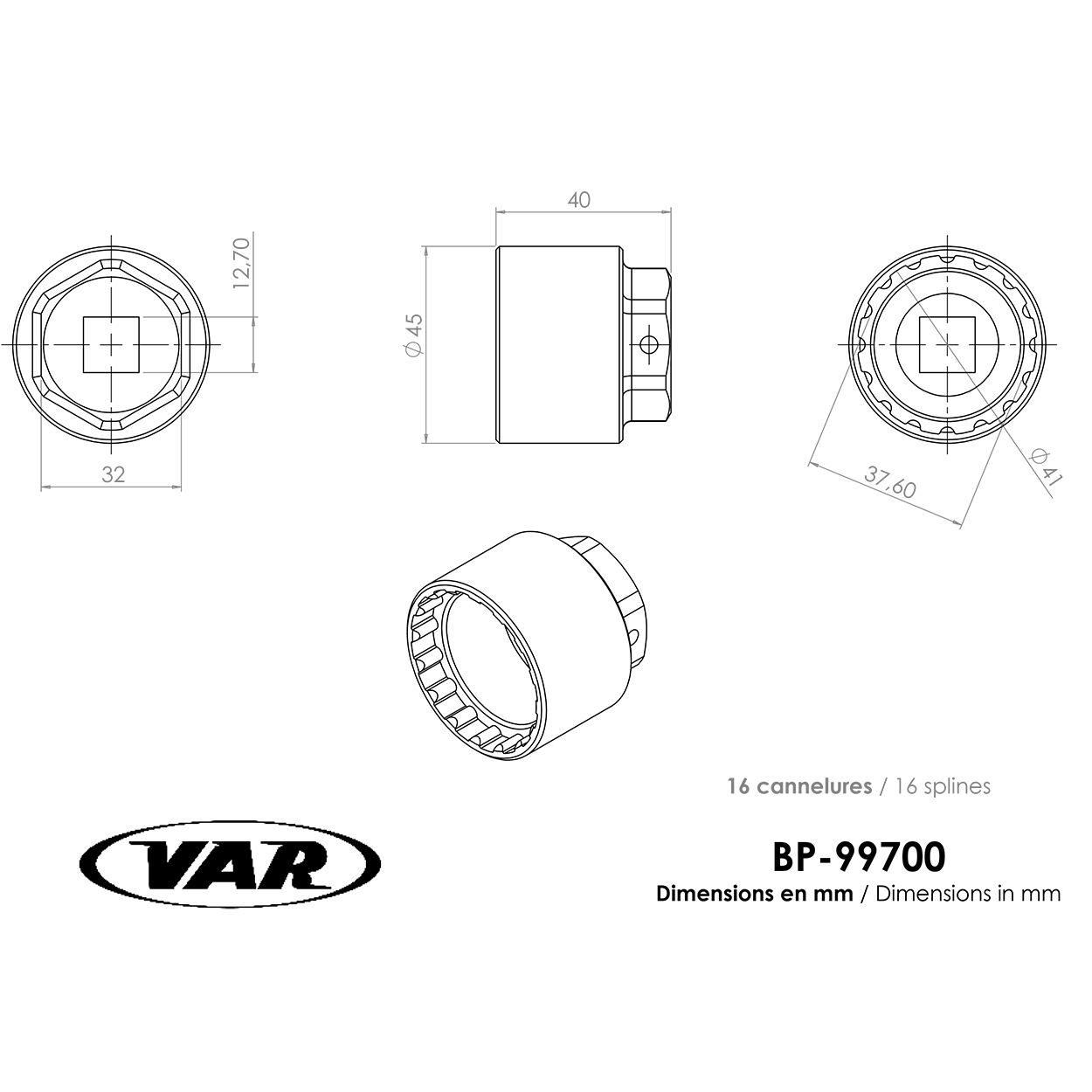 VAR BP-99700 Shimano E-Bike STEPS Crank Lock Nut Tool