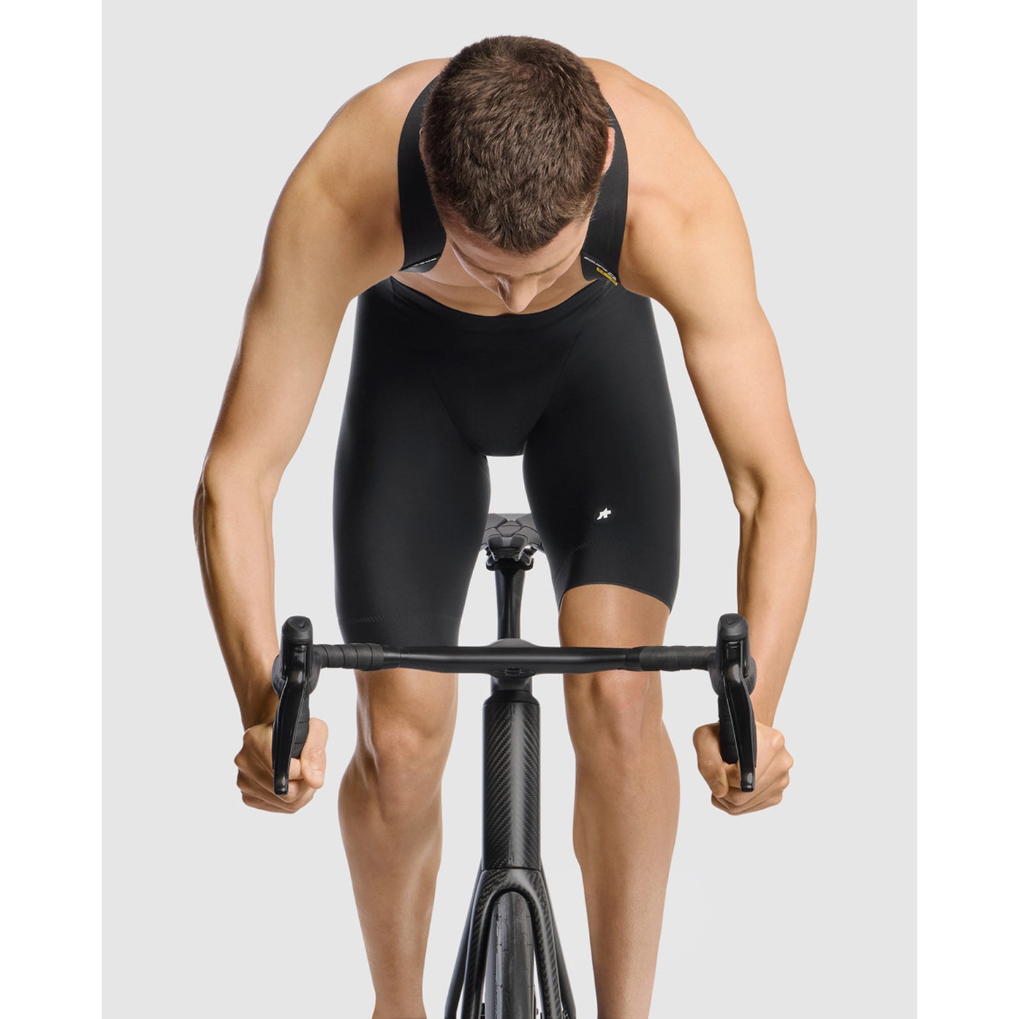 Korte buksestropper ASSOS EQUIPE R SPRING FALL S11 Sort