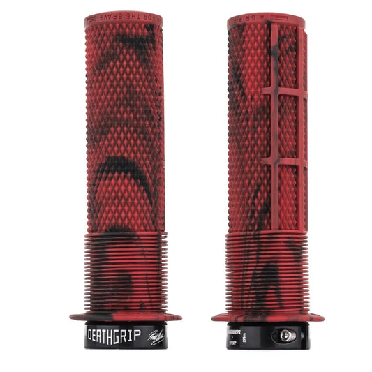 Gripy DMR DEATHGRIP Flange Large Lock-on Červená/Camo