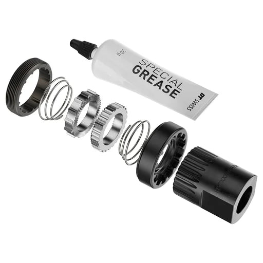 Kit de modernizare RATCHET DT SWISS 54T DF 0/14° împotriva reculului pedalelor, cu unealtă