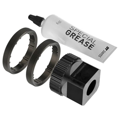 DT SWISS DEG DF Race RATCHETi komplekt pedaali tagasilöögi vähendamiseks, 0/40° ja 10/30°, tööriistaga