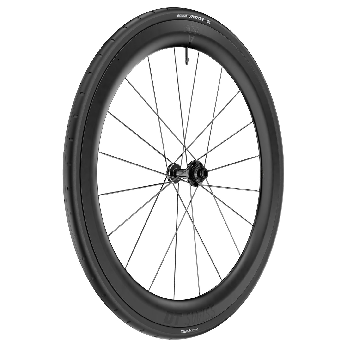 Roue Avant DT SWISS ARC 1100 DICUT WTS 55 Tubeless Ready (Center Lock) Noir