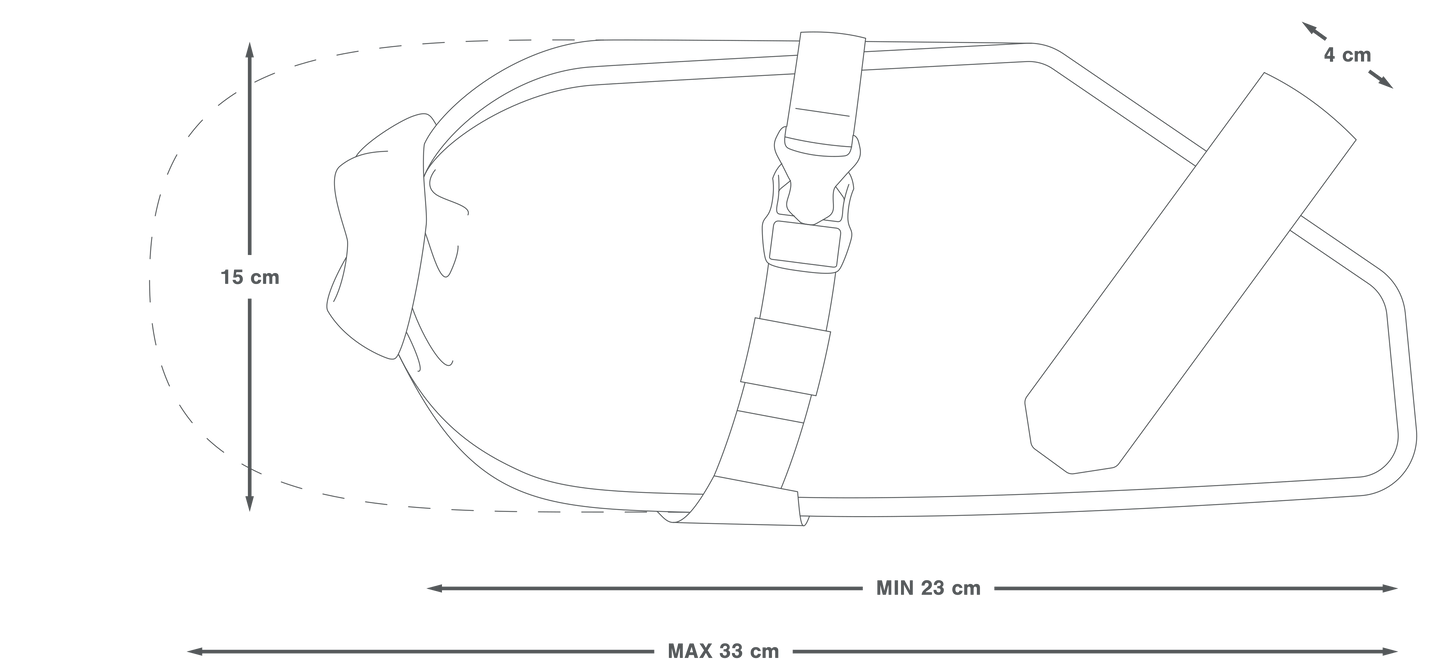 Satulalaukku APIDURA RACING SADDLE PACK 5 L Musta