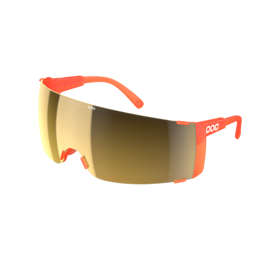 Lunettes POC PROPEL Fluorescent Orange Translucide Verre Clarity Road Sunny Gold
