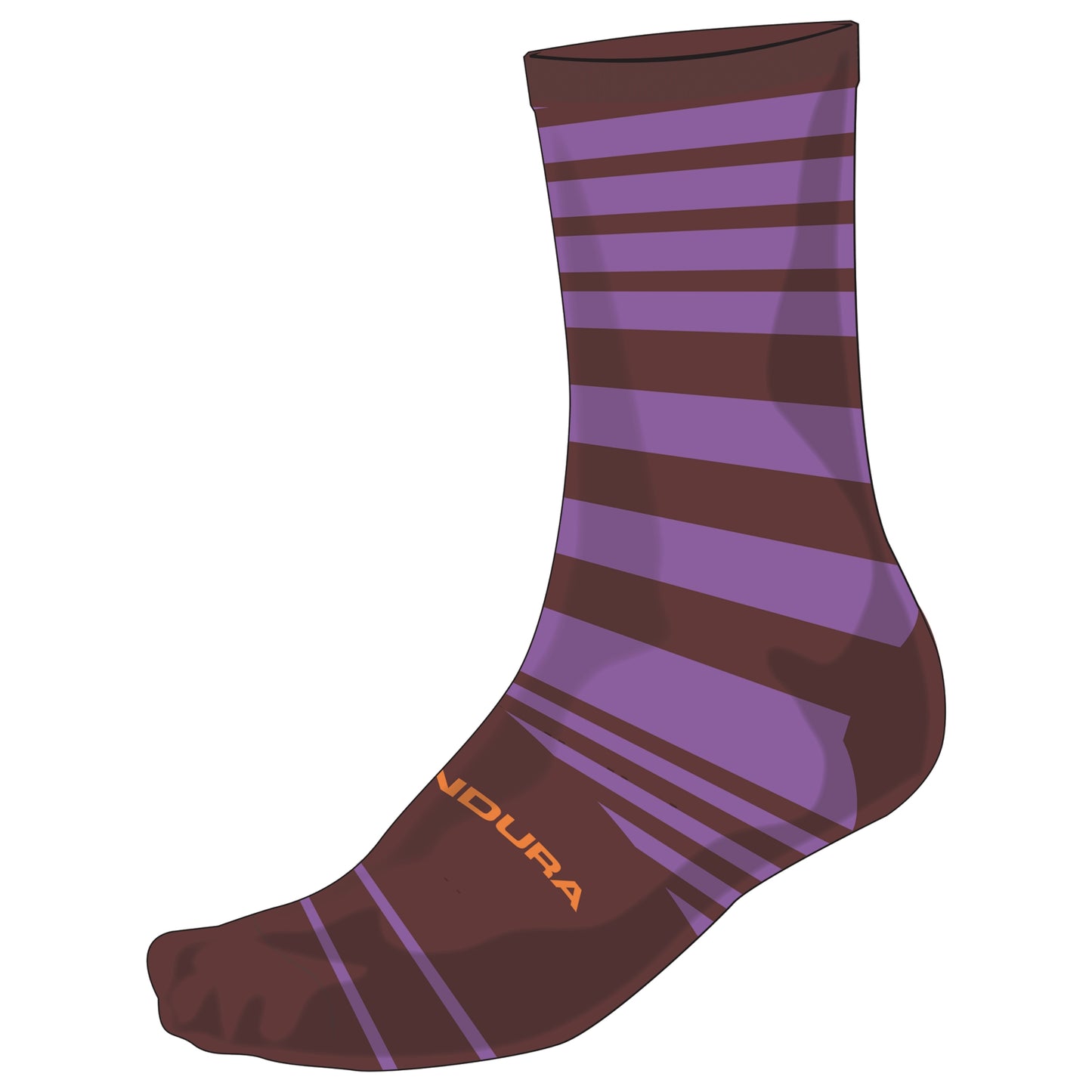 Chaussettes ENDURA BLOCK Violet/Bordeaux