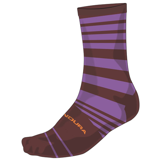 Chaussettes ENDURA BLOCK Violet/Bordeaux