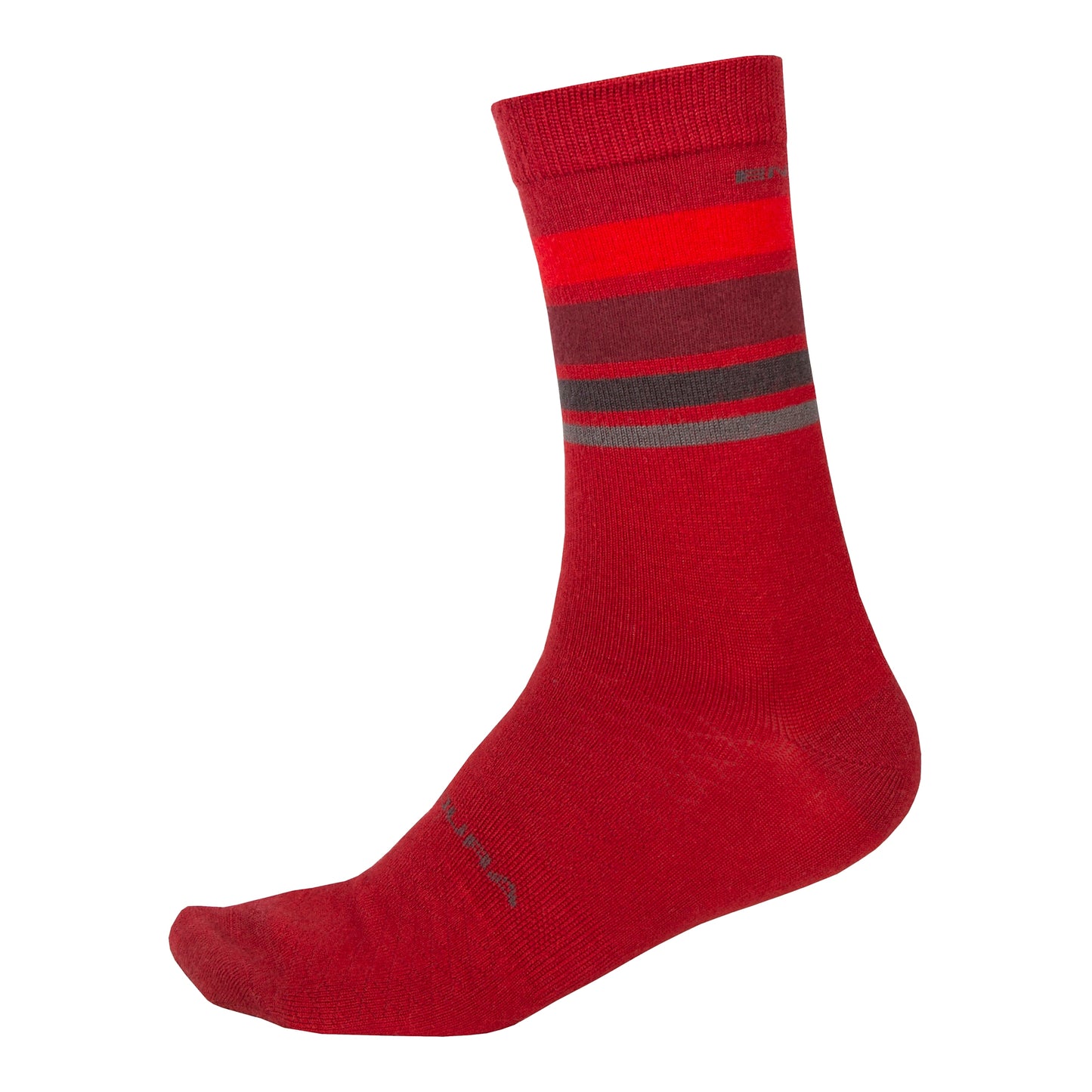 Κάλτσες ENDURA BAABAA MERINO STRIPE Κόκκινο