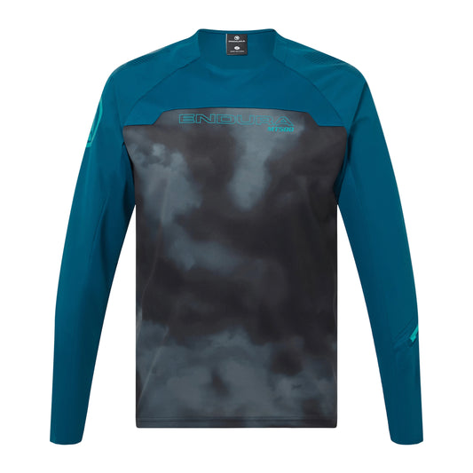 Maillot ENDURA MT500 BURNER Manches Longues Bleu