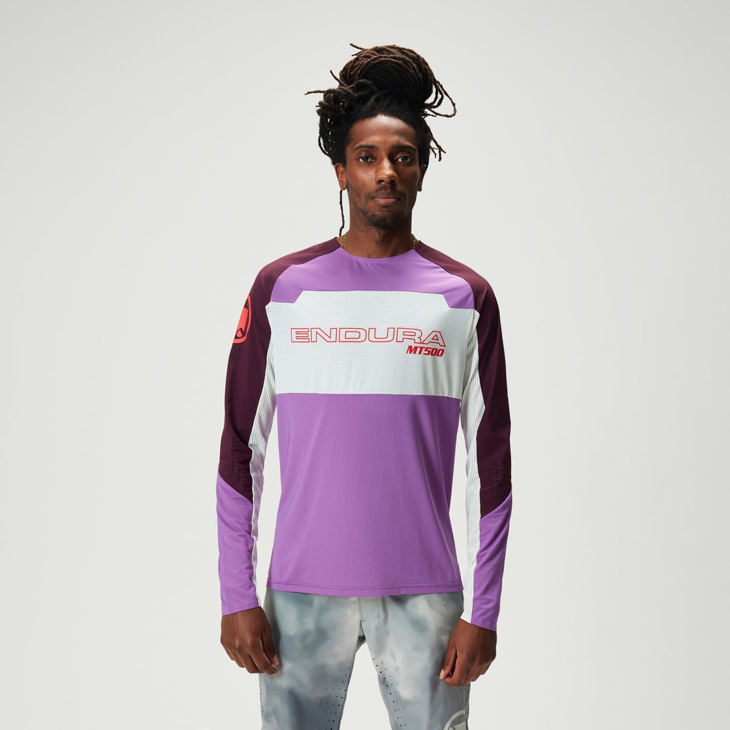 Maglia ENDURA MT500 BURNER LITE Maniche Lunghe Viola