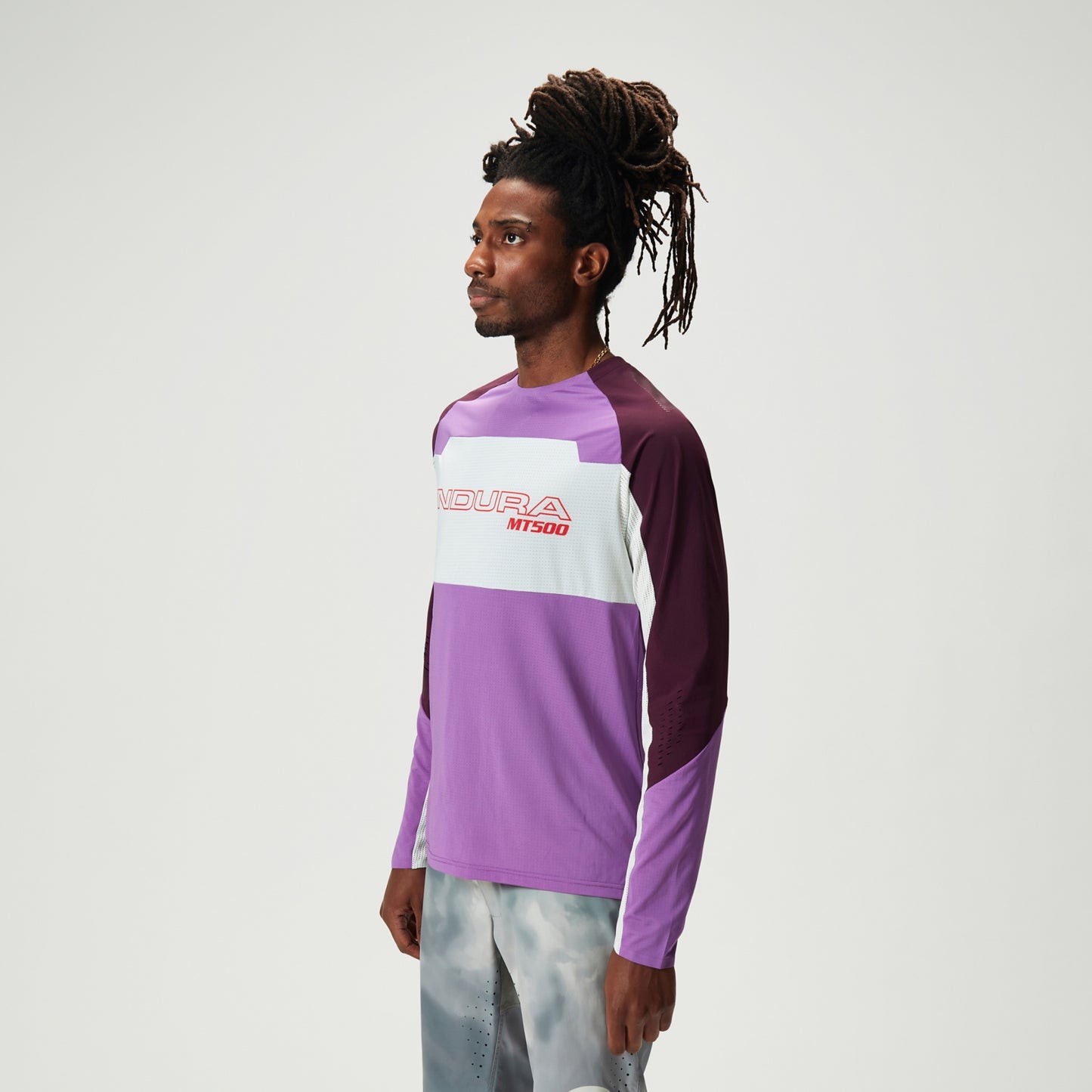 Maglia ENDURA MT500 BURNER LITE Maniche Lunghe Viola