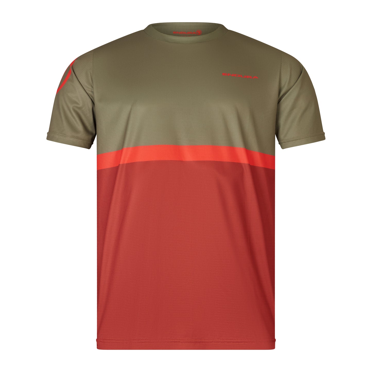 Maglia ENDURA SINGLETRACK CORE TEE II Maniche Corte Kaki/Rosso