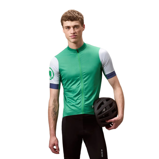 Maillot ENDURA FS260 Manches Courtes Vert/Blanc