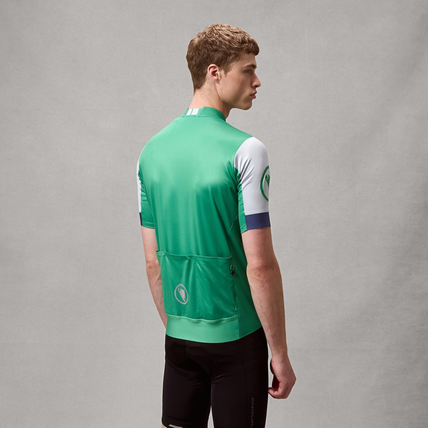 Maillot ENDURA FS260 Maniche Corte Verde/Bianco