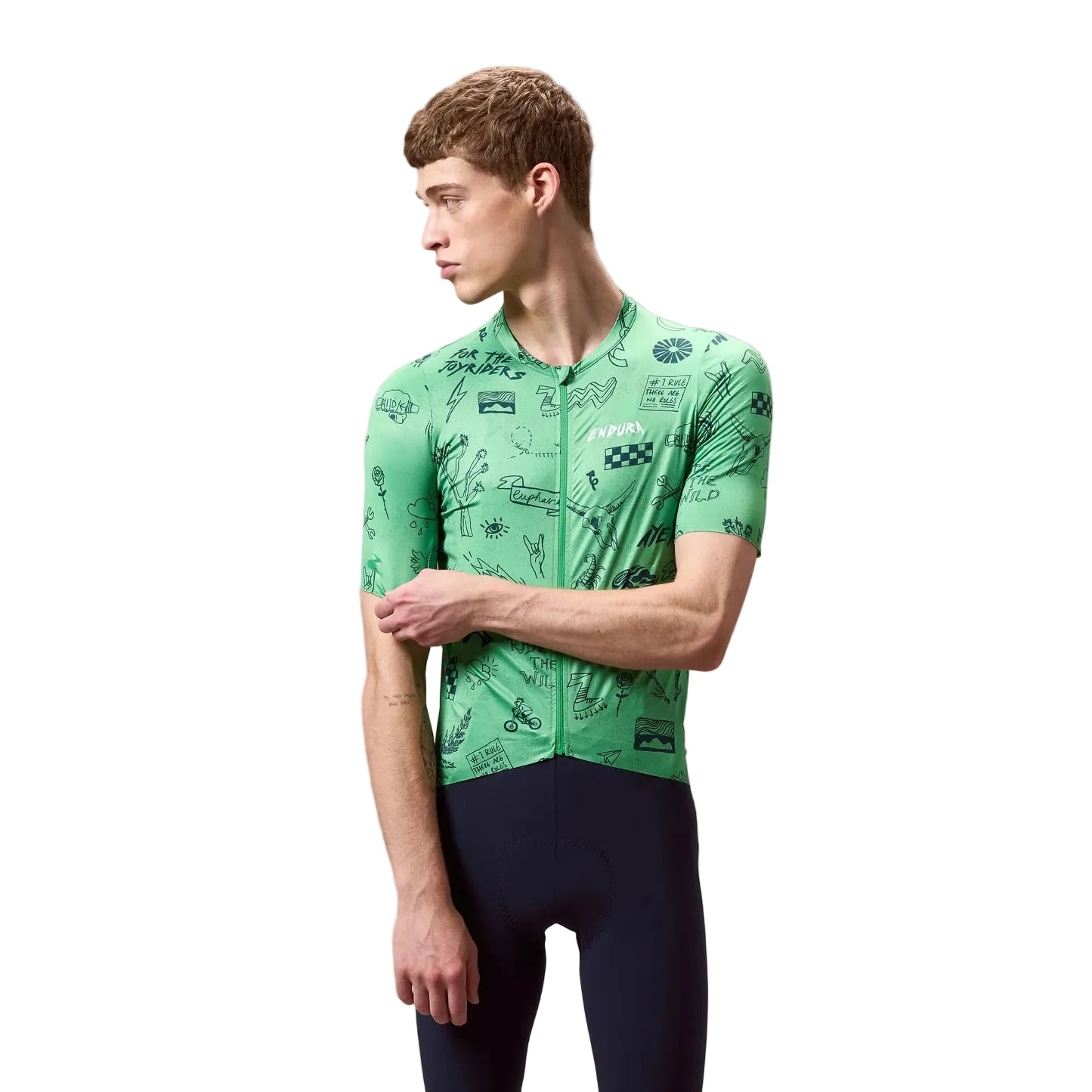 Maillot ENDURA PRO SL PRINT Manches Courtes Vert