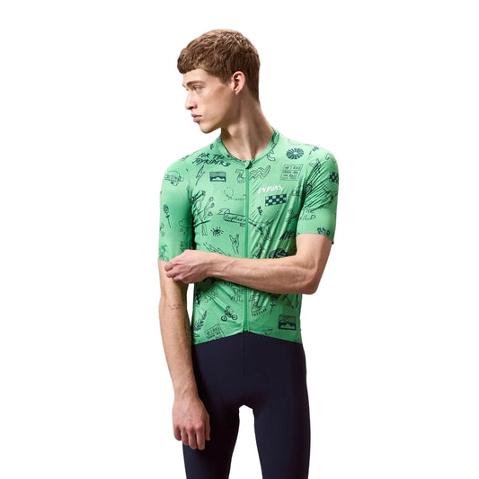 Maillot ENDURA PRO SL PRINT Manches Courtes Vert