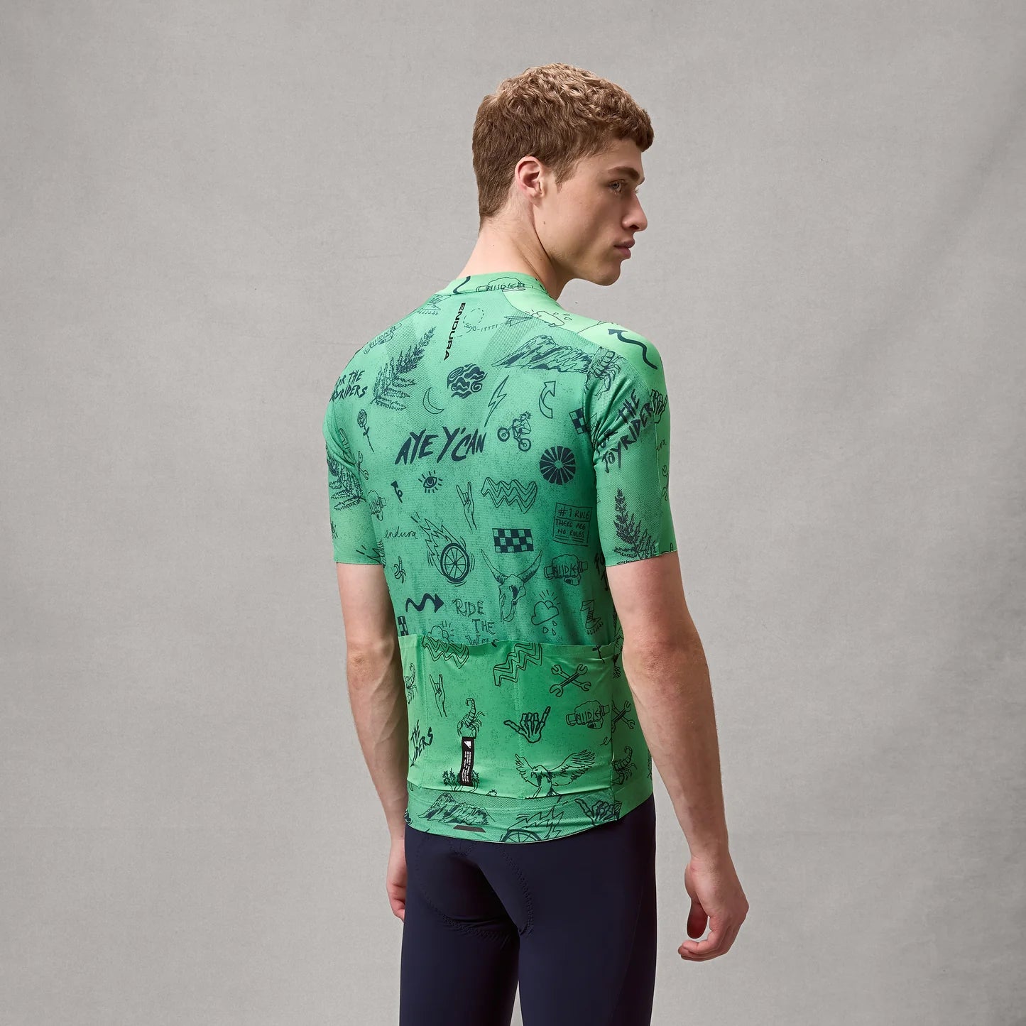Maillot ENDURA PRO SL PRINT Manches Courtes Vert