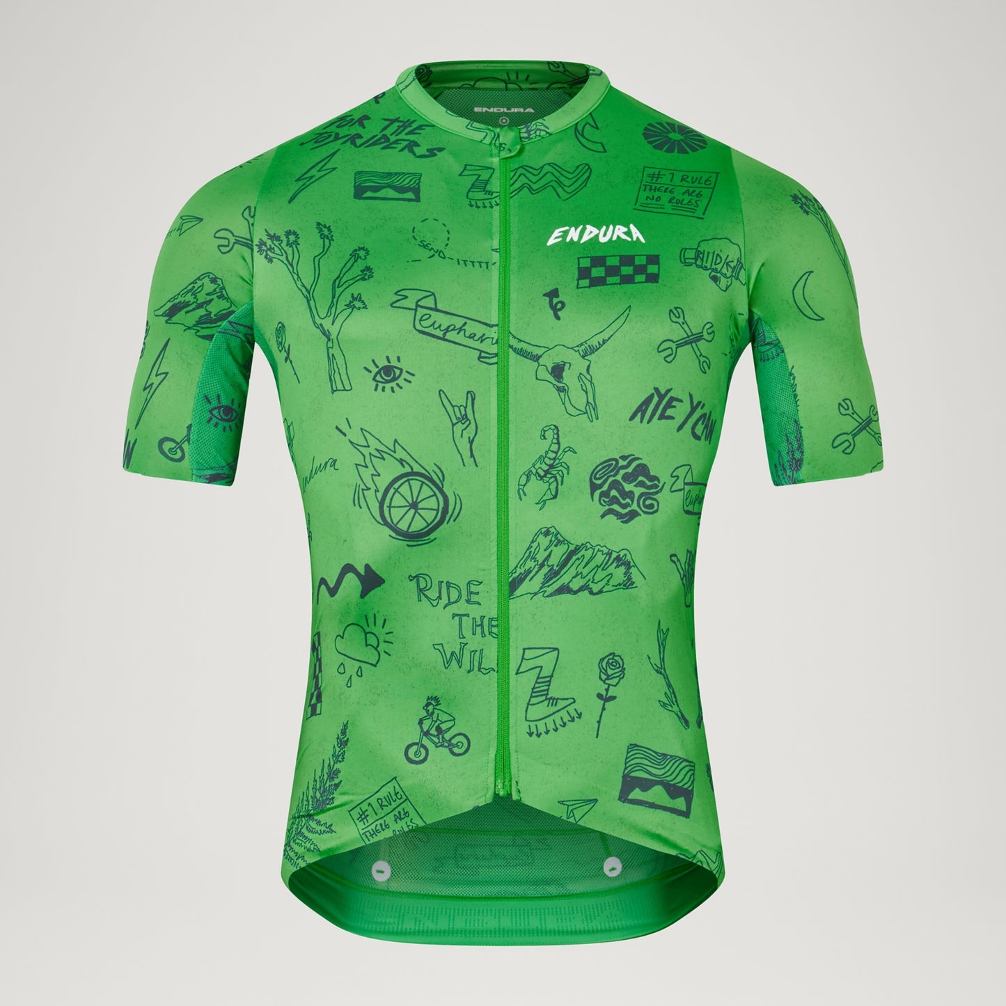 Maillot ENDURA PRO SL PRINT Manches Courtes Vert