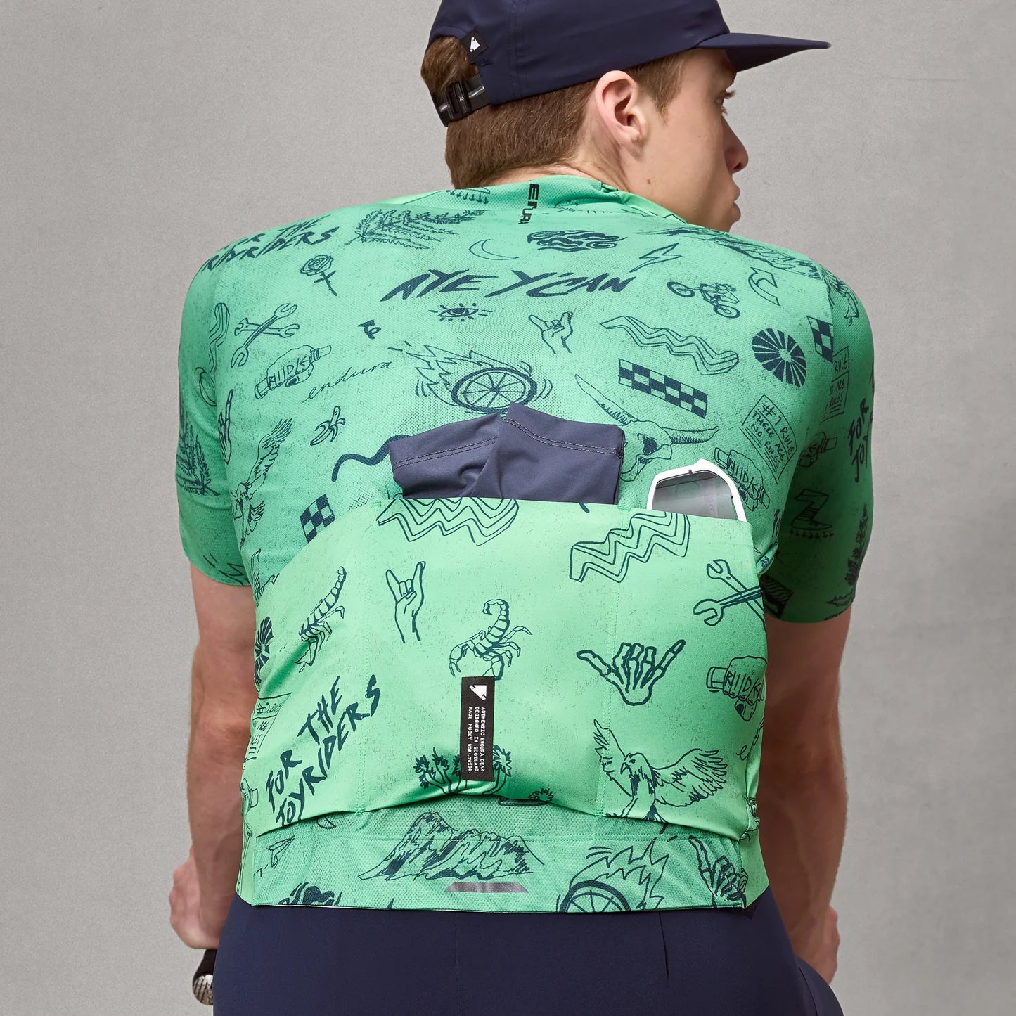 Maillot ENDURA PRO SL PRINT Manches Courtes Vert