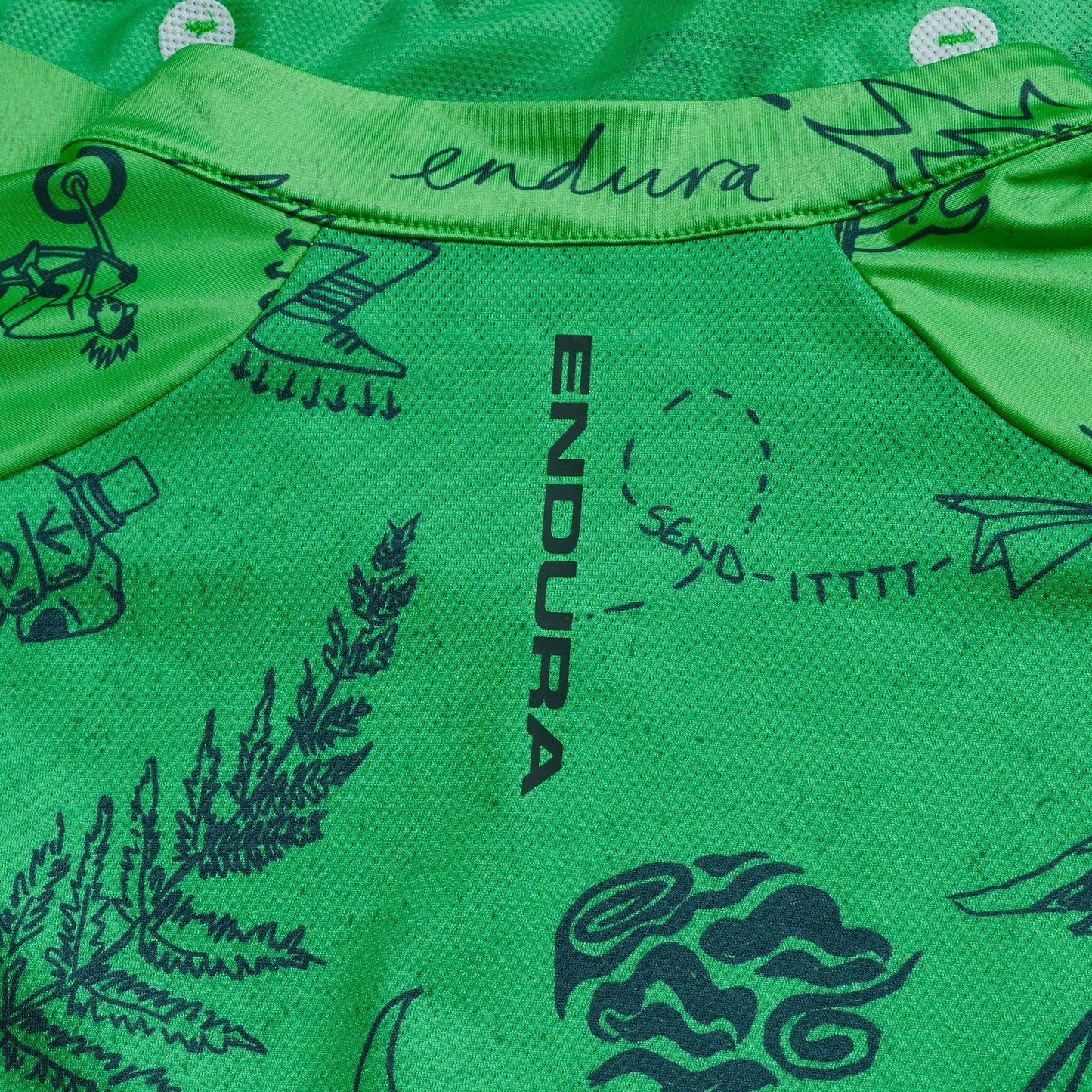 Maillot ENDURA PRO SL PRINT Manches Courtes Vert