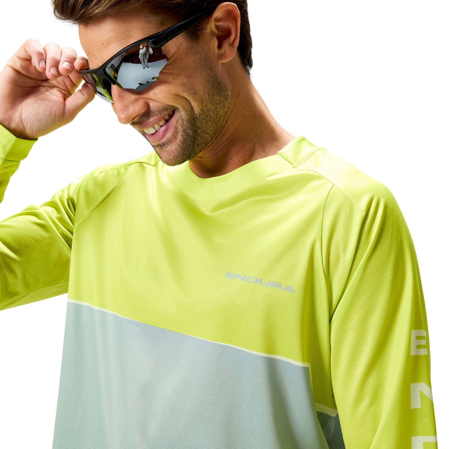 Maillot ENDURA CORE PRINTED Manches Longues Vert