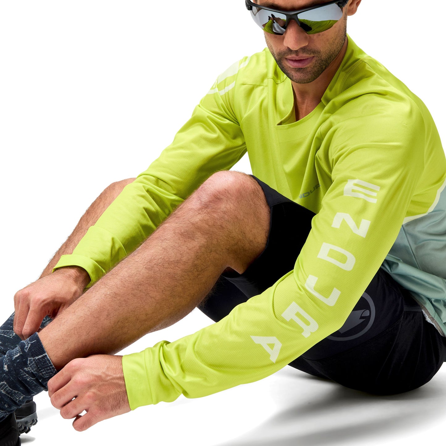 Maillot ENDURA CORE PRINTED Manches Longues Vert