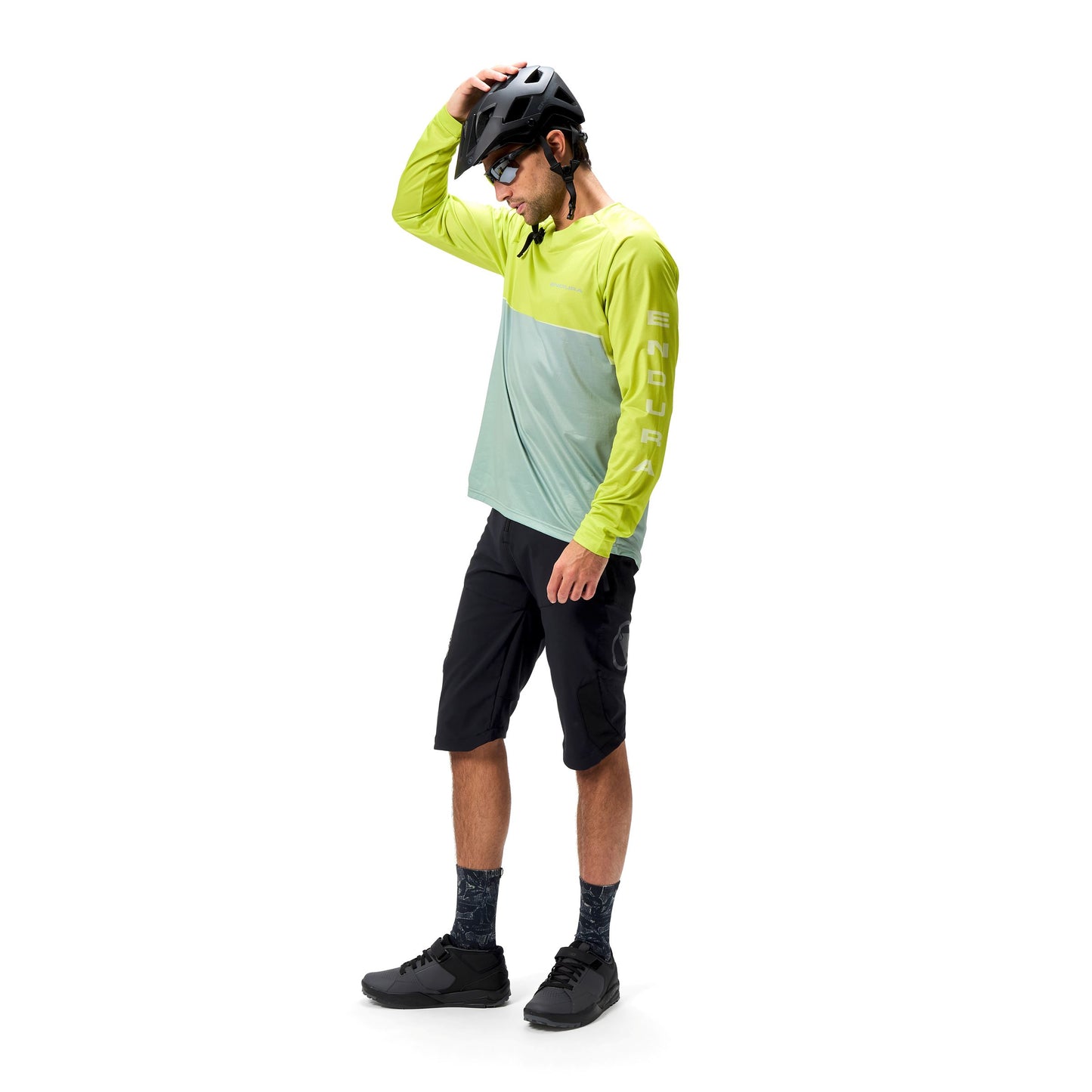Maillot ENDURA CORE PRINTED Manches Longues Vert