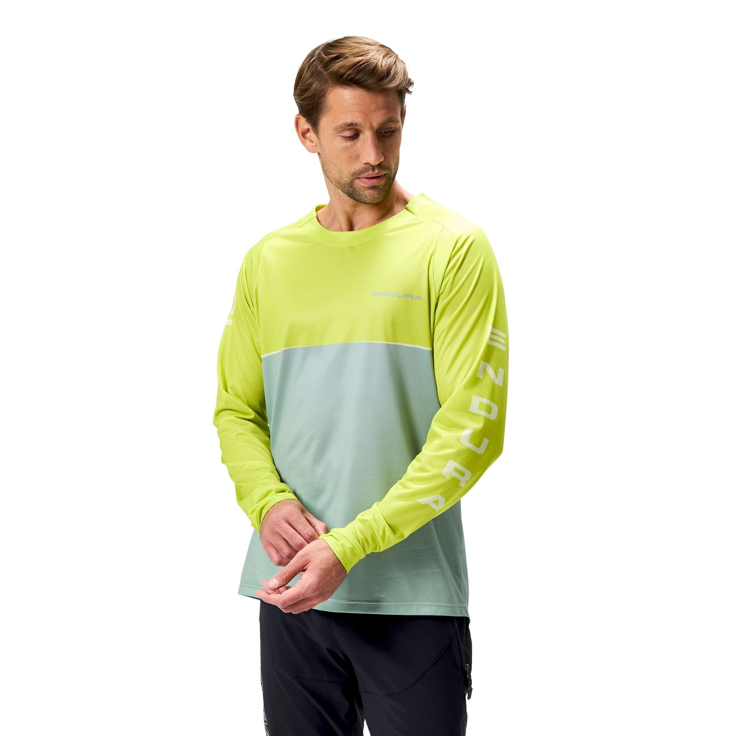 Maillot ENDURA CORE PRINTED Manches Longues Vert