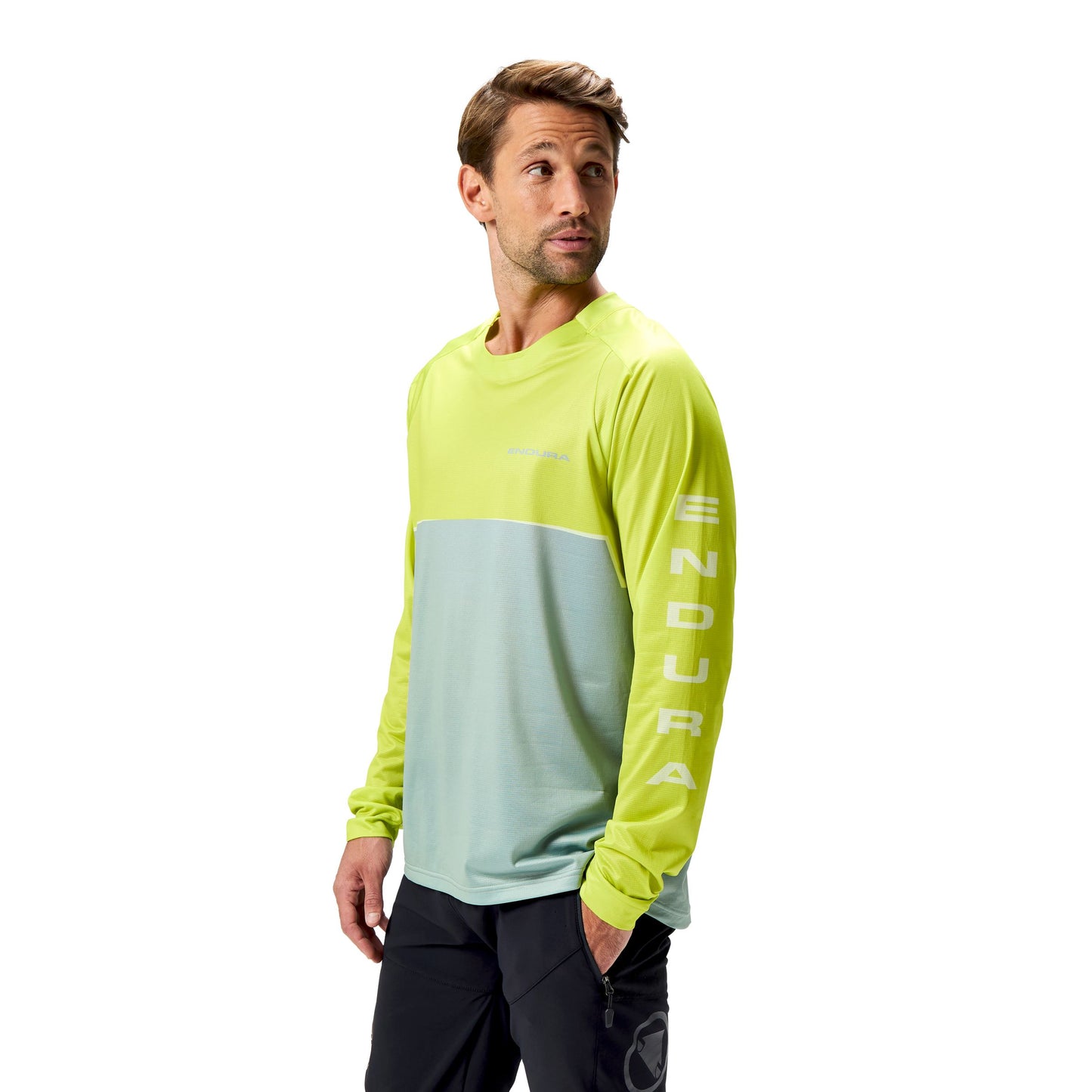 Maillot ENDURA CORE PRINTED Manches Longues Vert