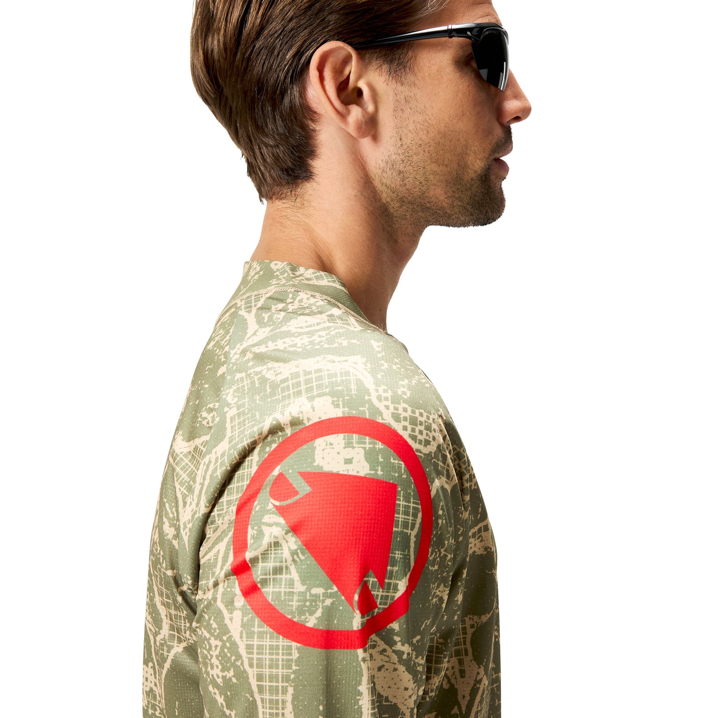 Trikot ENDURA LTD PRINTED Langarm Camo Khaki