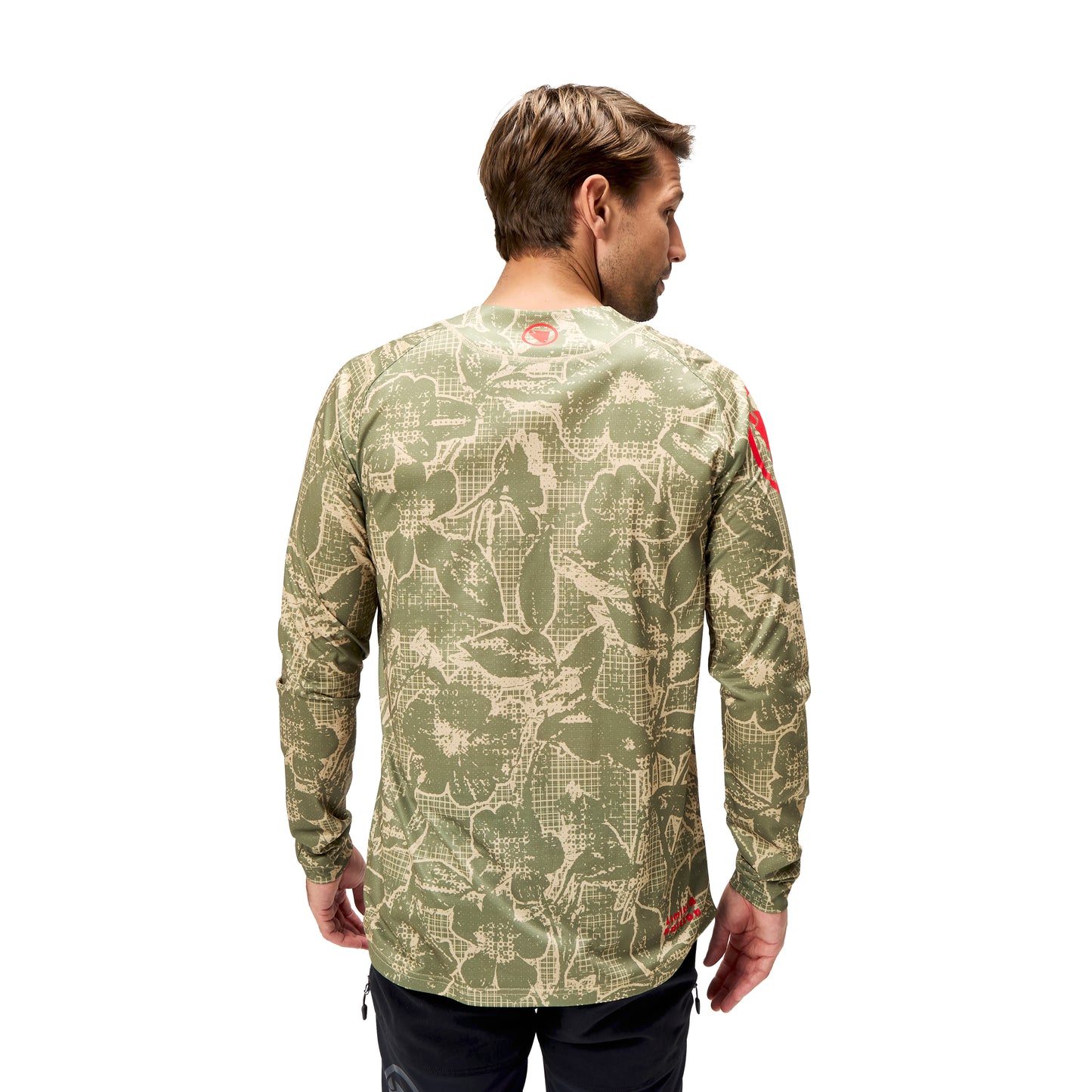 Trikot ENDURA LTD PRINTED Langarm Camo Khaki