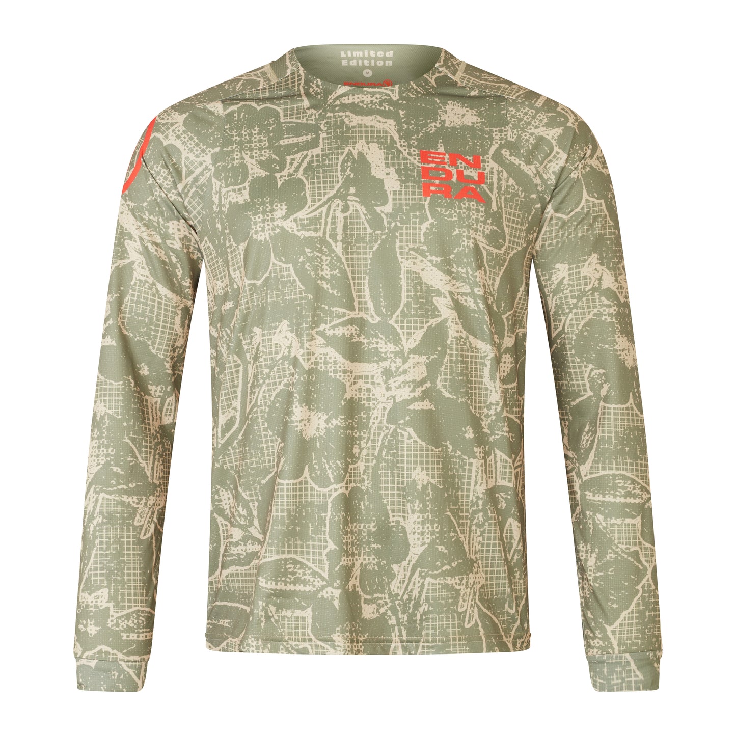 Trikot ENDURA LTD PRINTED Langarm Camo Khaki