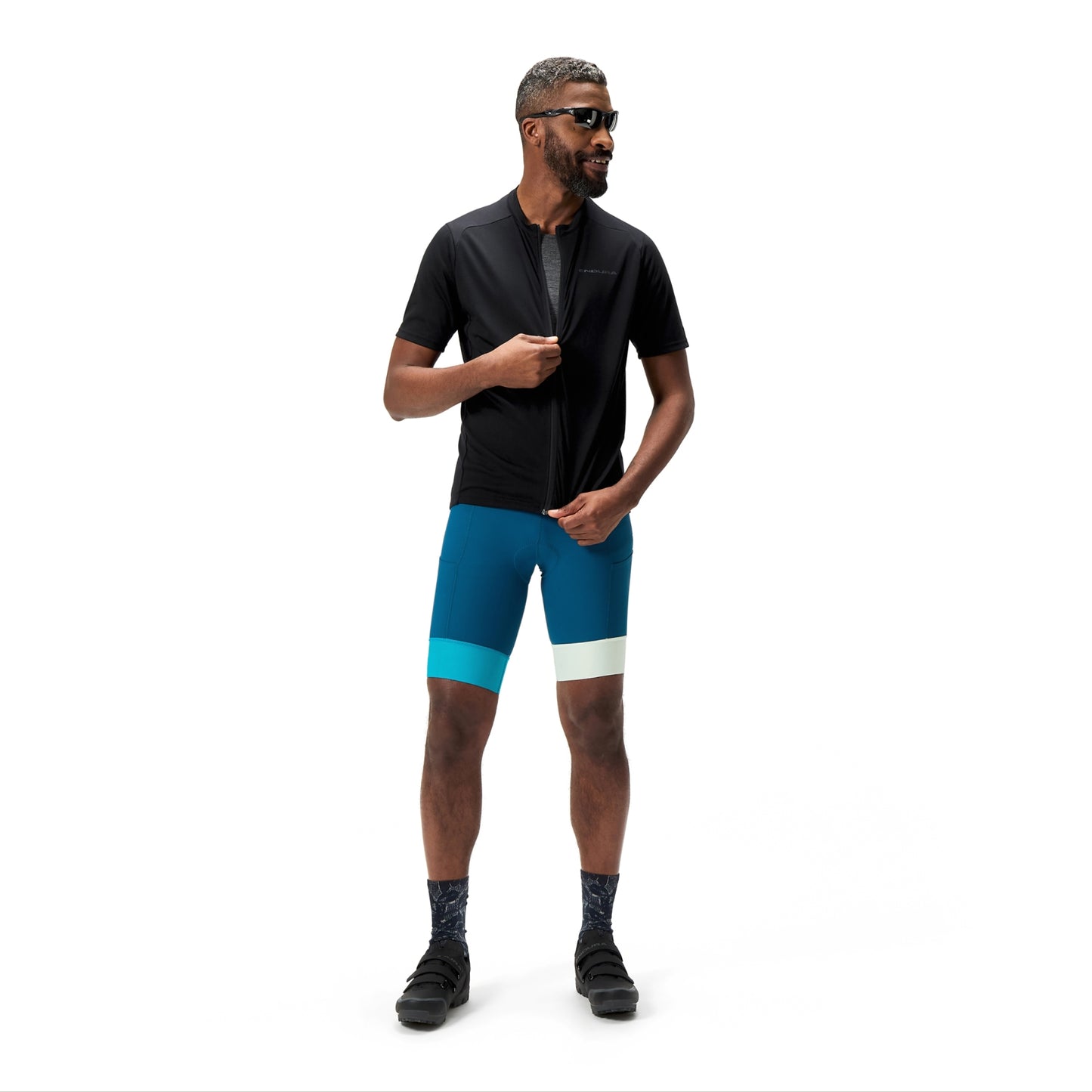 Maglia ENDURA LOOP ZIPPED Maniche Corte Nero