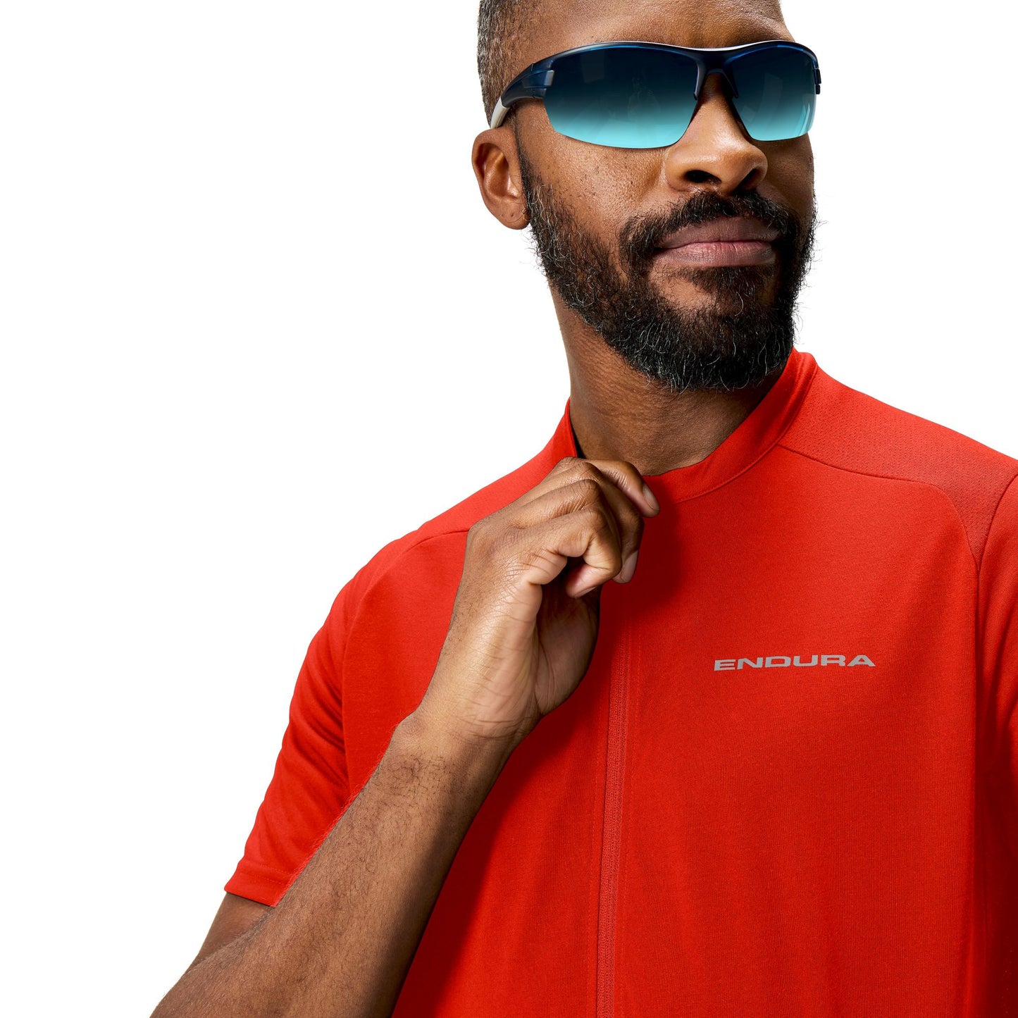 Maillot ENDURA LOOP ZIPPED Manches Courtes Rouge