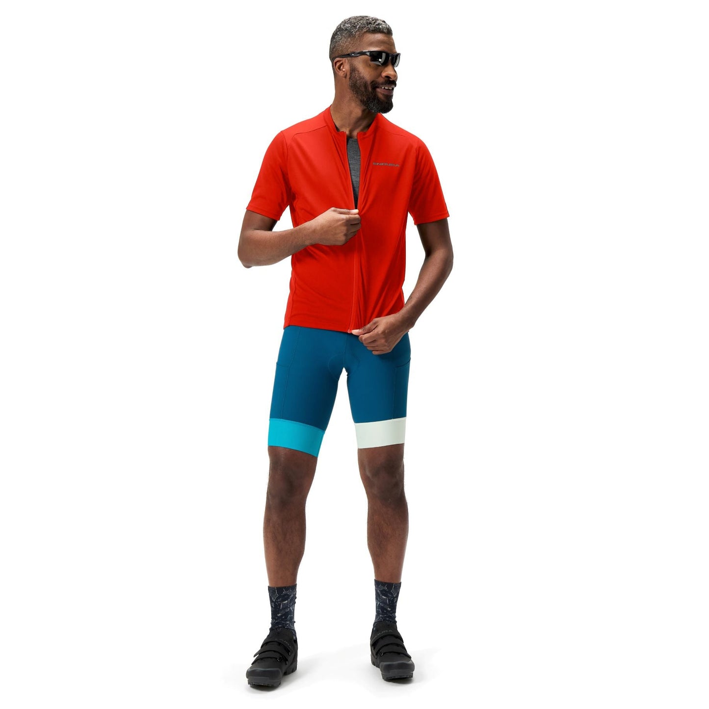 Maillot ENDURA LOOP ZIPPED Manches Courtes Rouge