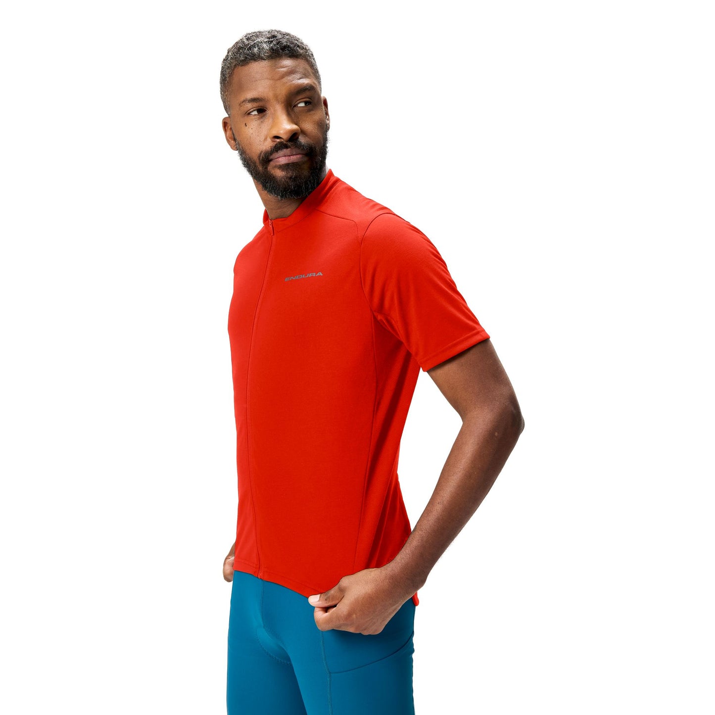 Maillot ENDURA LOOP ZIPPED Manches Courtes Rouge