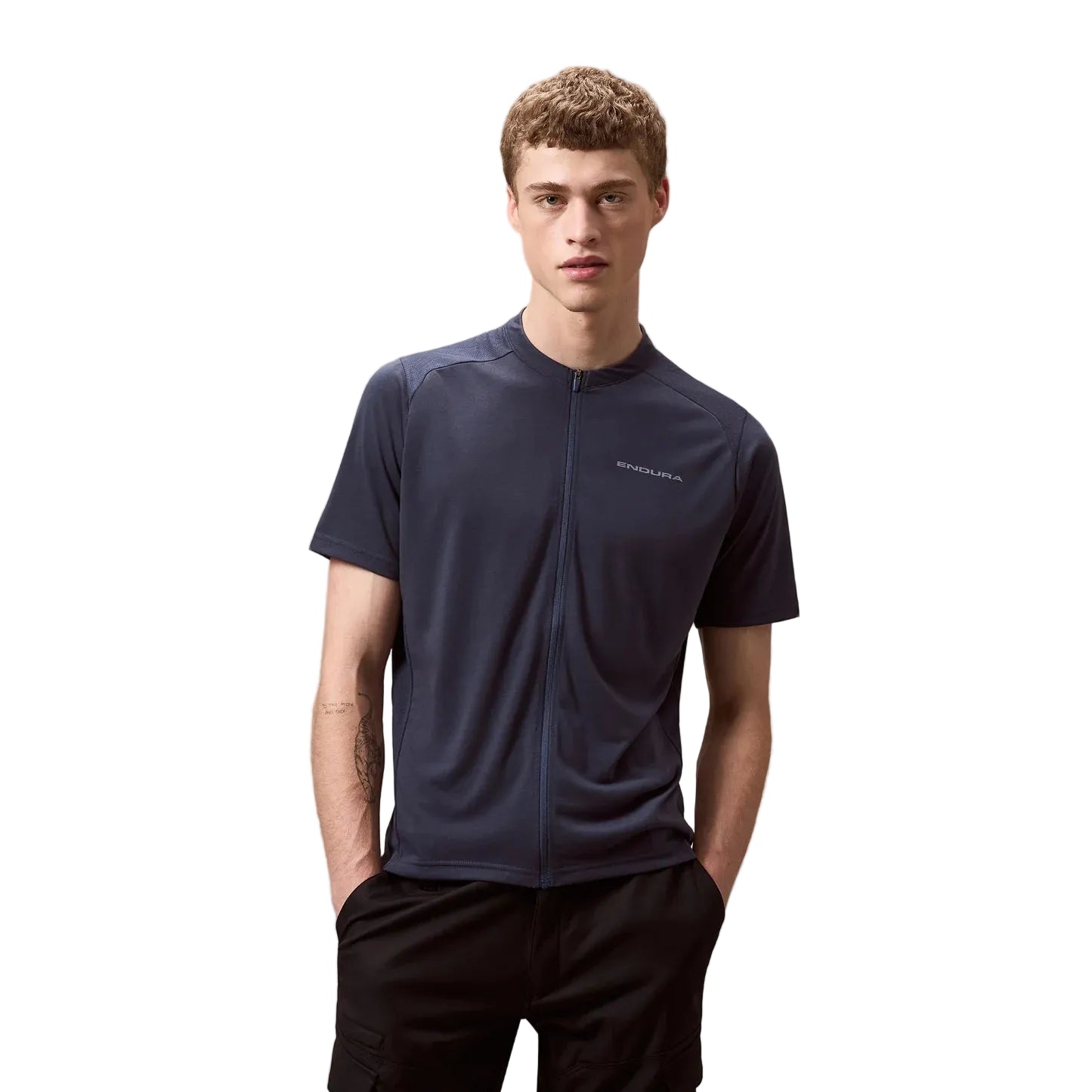 ENDURA LOOP ZIPPED Short Sleeve Jersey Carbon Grey