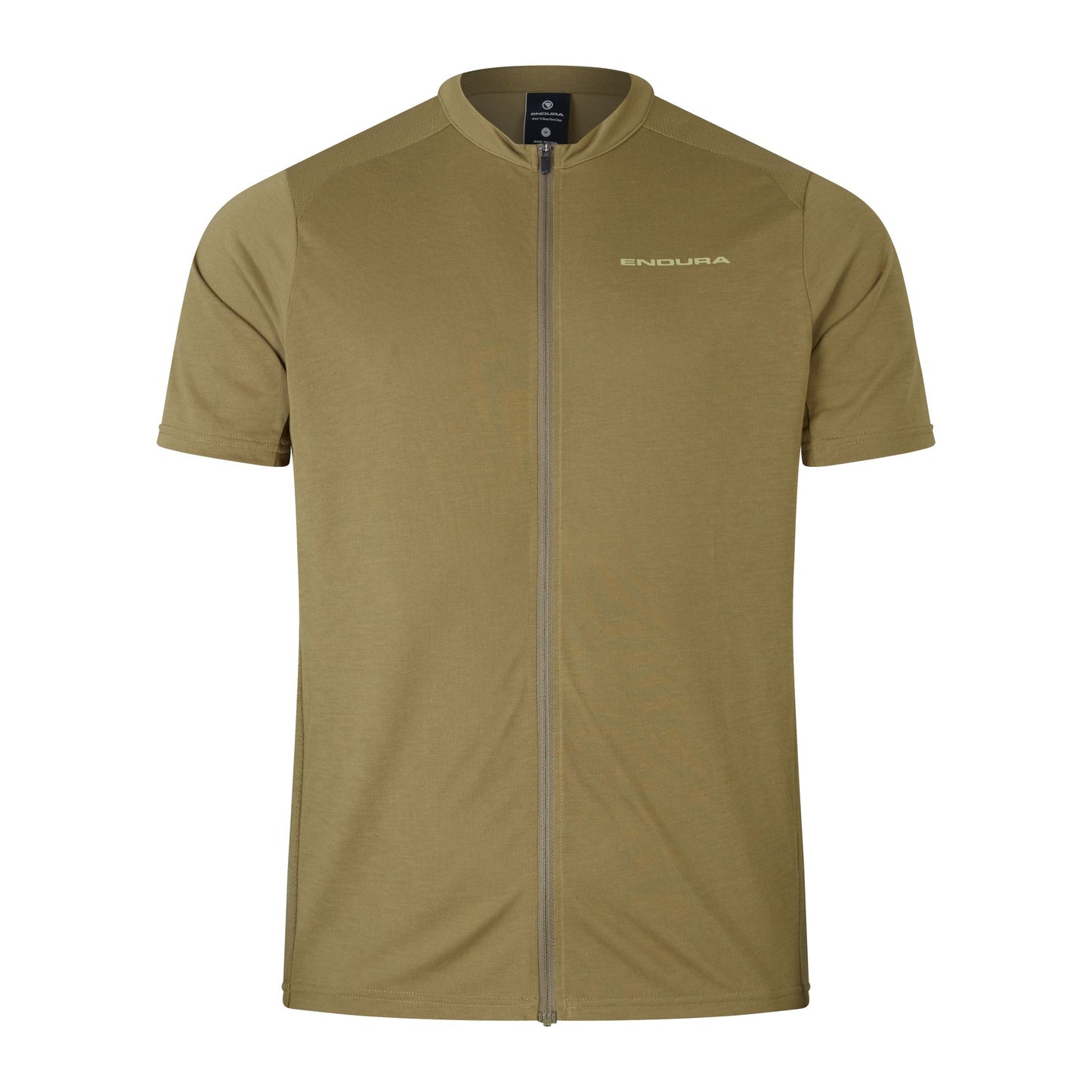ENDURA LOOP ZIPPED Short Sleeve Jersey Khaki