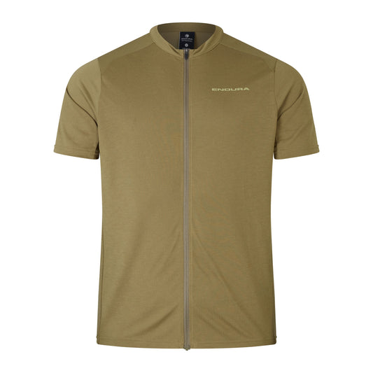 Maillot ENDURA LOOP ZIPPED Manches Courtes Kaki