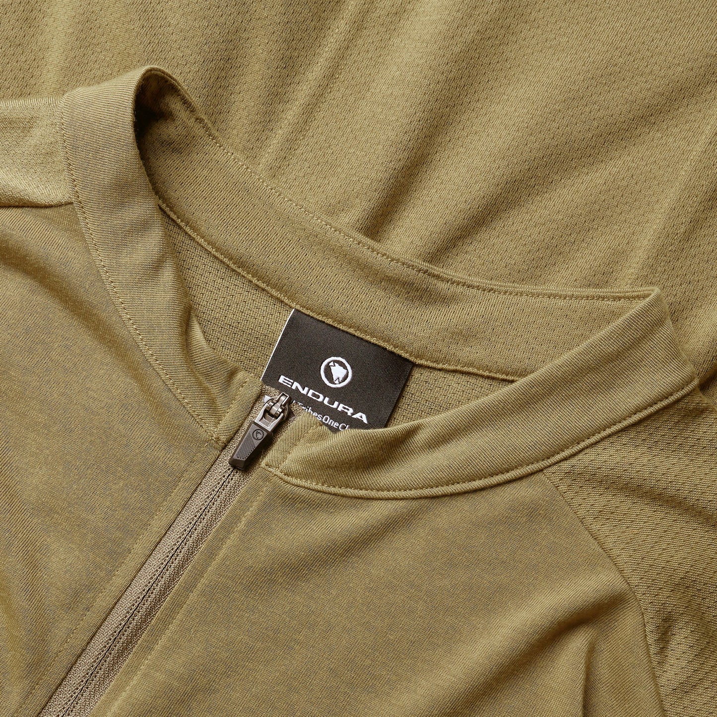 ENDURA LOOP ZIPPED Short Sleeve Jersey Khaki