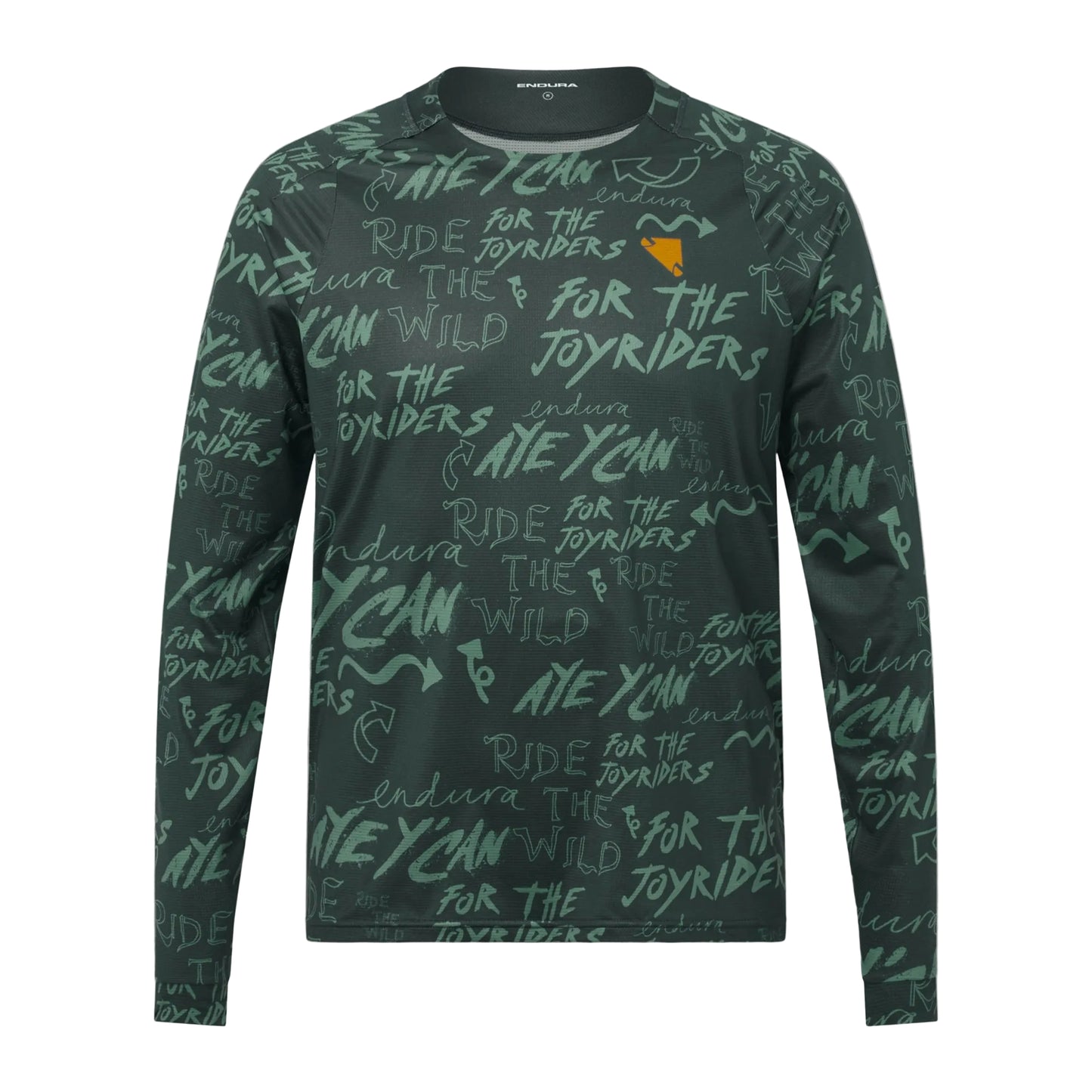 ENDURA SINGLETRACK PRINT Long Sleeve Jersey Carbon Green