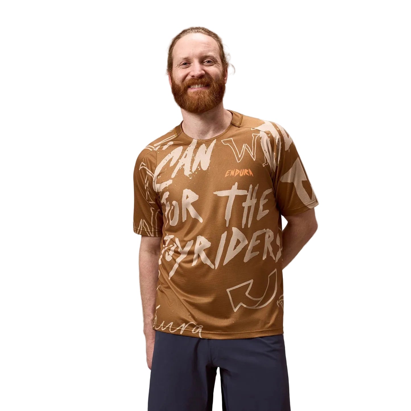 Maglia ENDURA SINGLETRACK PRINT Maniche Corte Bronze