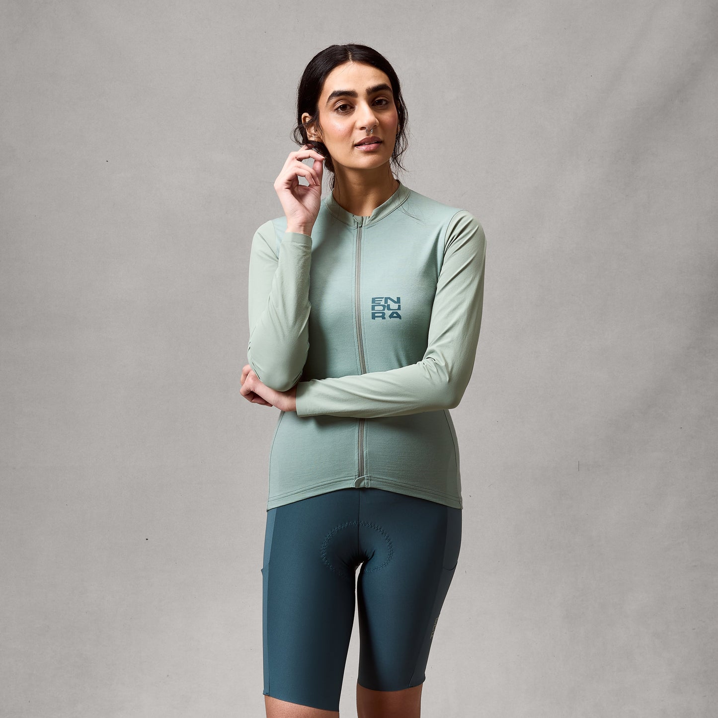 Maillot ENDURA  ALLTRACK RIDE Femme Manches Longues Sage Green