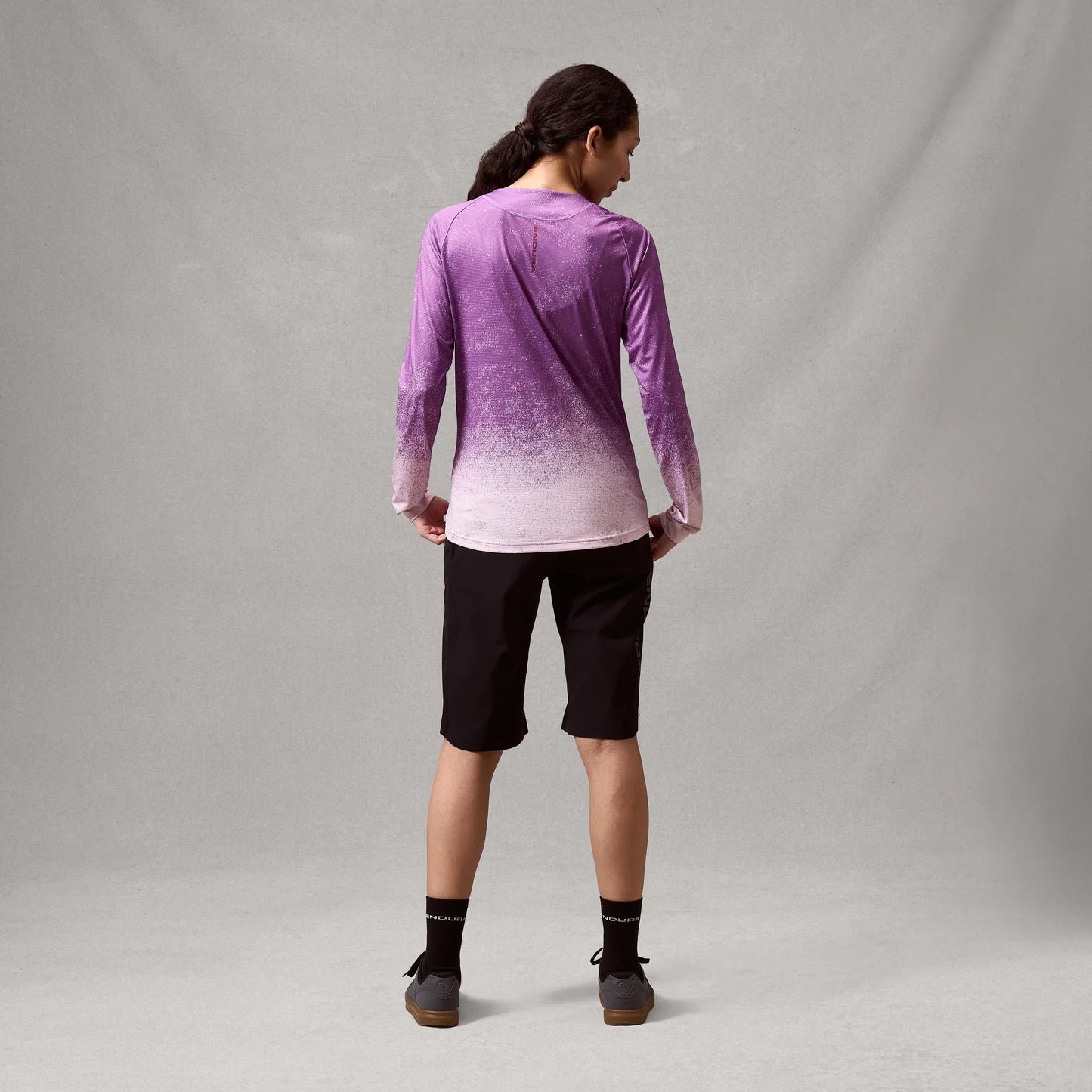 Maglia ENDURA SINGLETRACK PRINT Maniche Lunghe Donna Viola