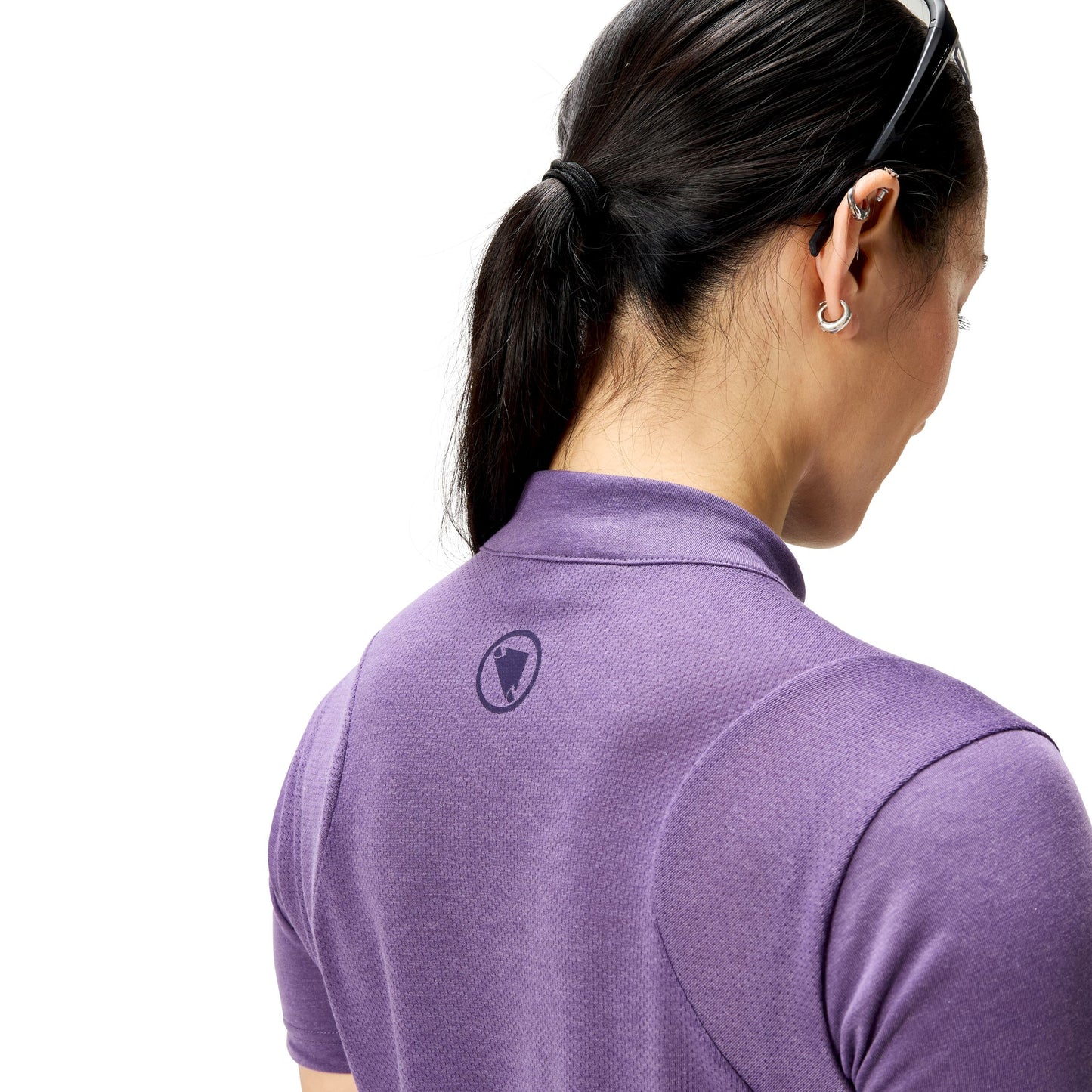 Maillot ENDURA LOOP ZIPPED Manches Courtes Femme Violet