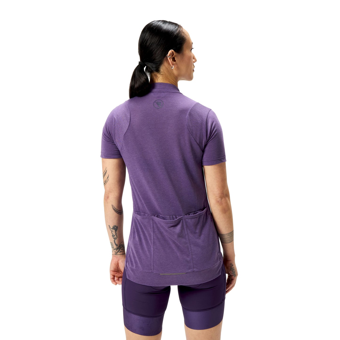 Maillot ENDURA LOOP ZIPPED Manches Courtes Femme Violet