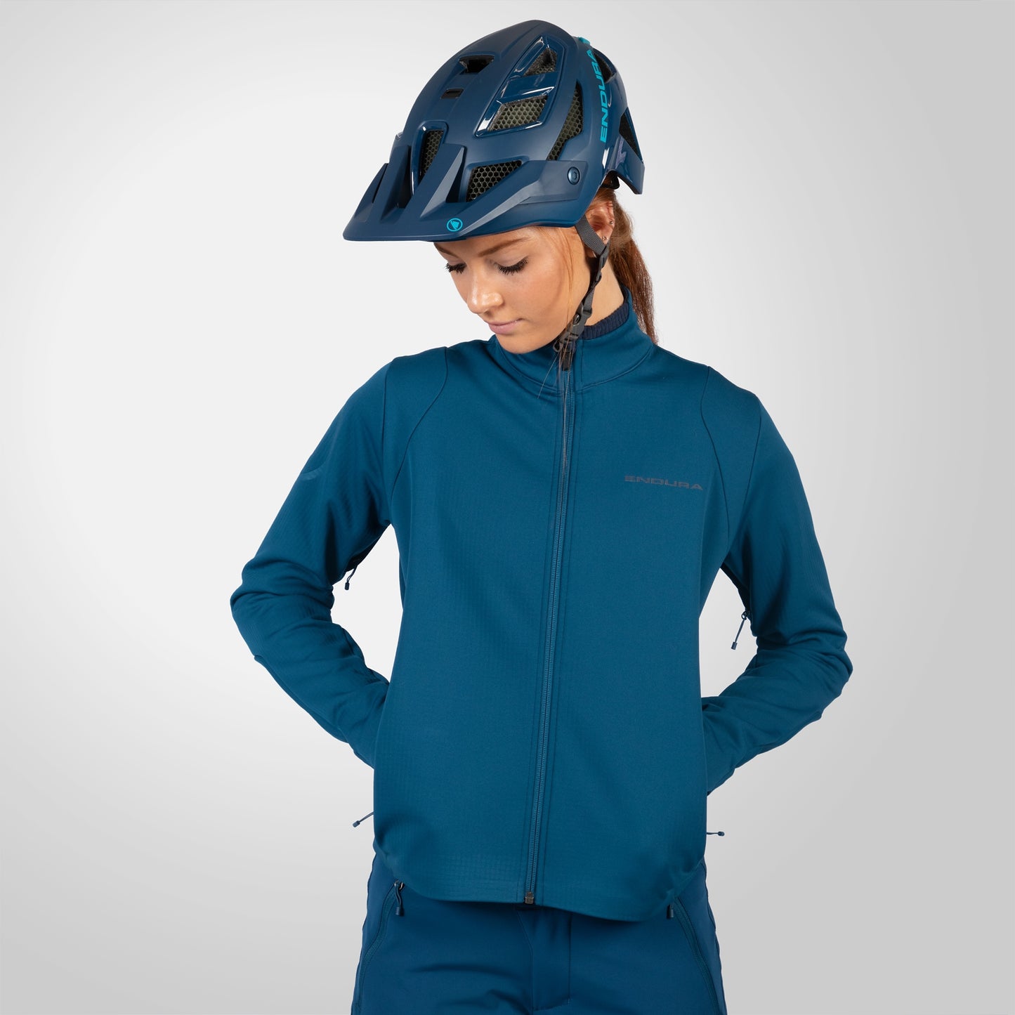 Jacke ENDURA SINGLETRACK SOFTSHELL Damen Blau
