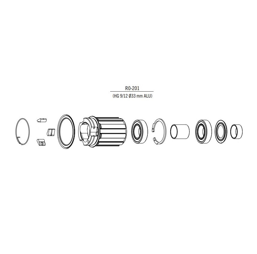 FULCRUM frihjulskrop type Shimano 10/11 gear aluminium #R0-201
